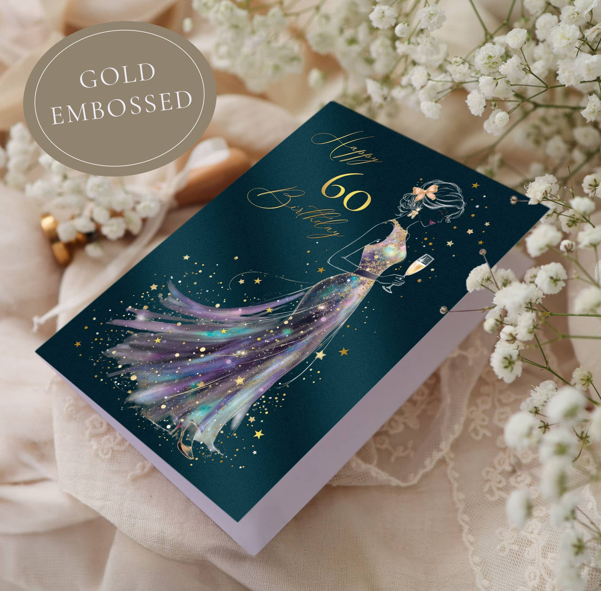 Geburtstagskarte STARDUST Lady 60