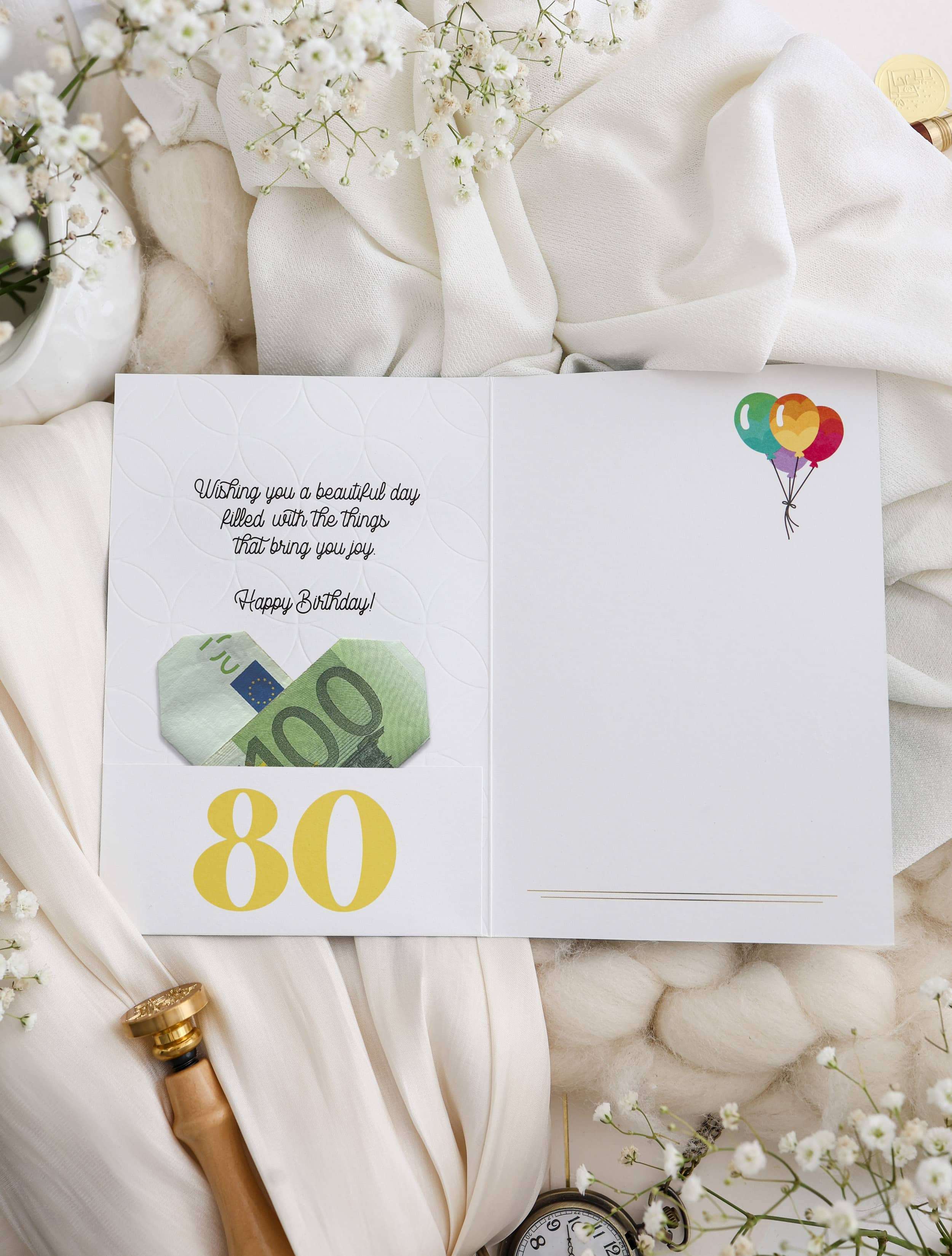 3D Geburtstagskarte 80 SIGNATURE