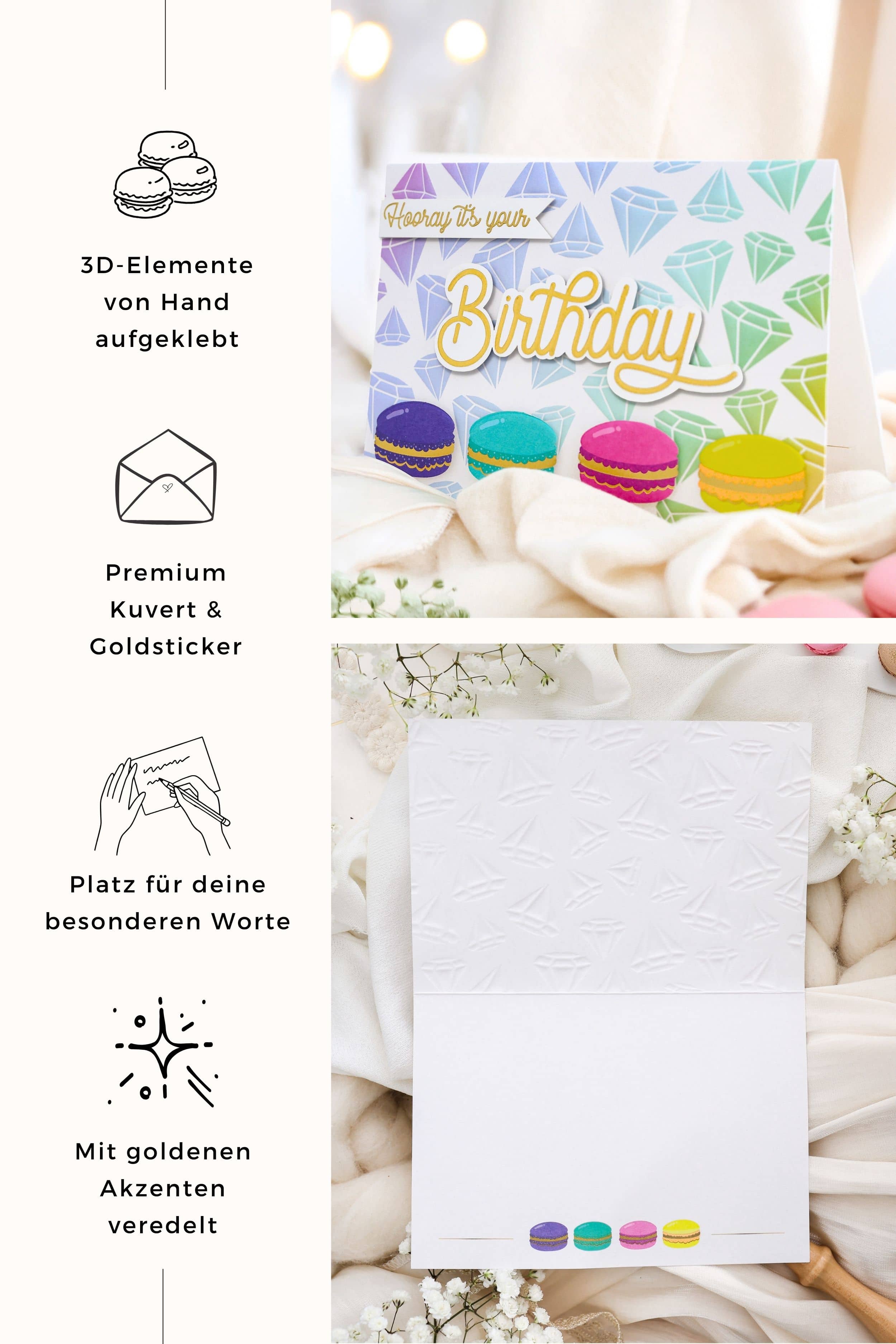 3D Geburtstagskarte SIGNATURE Hooray it's your Birthday