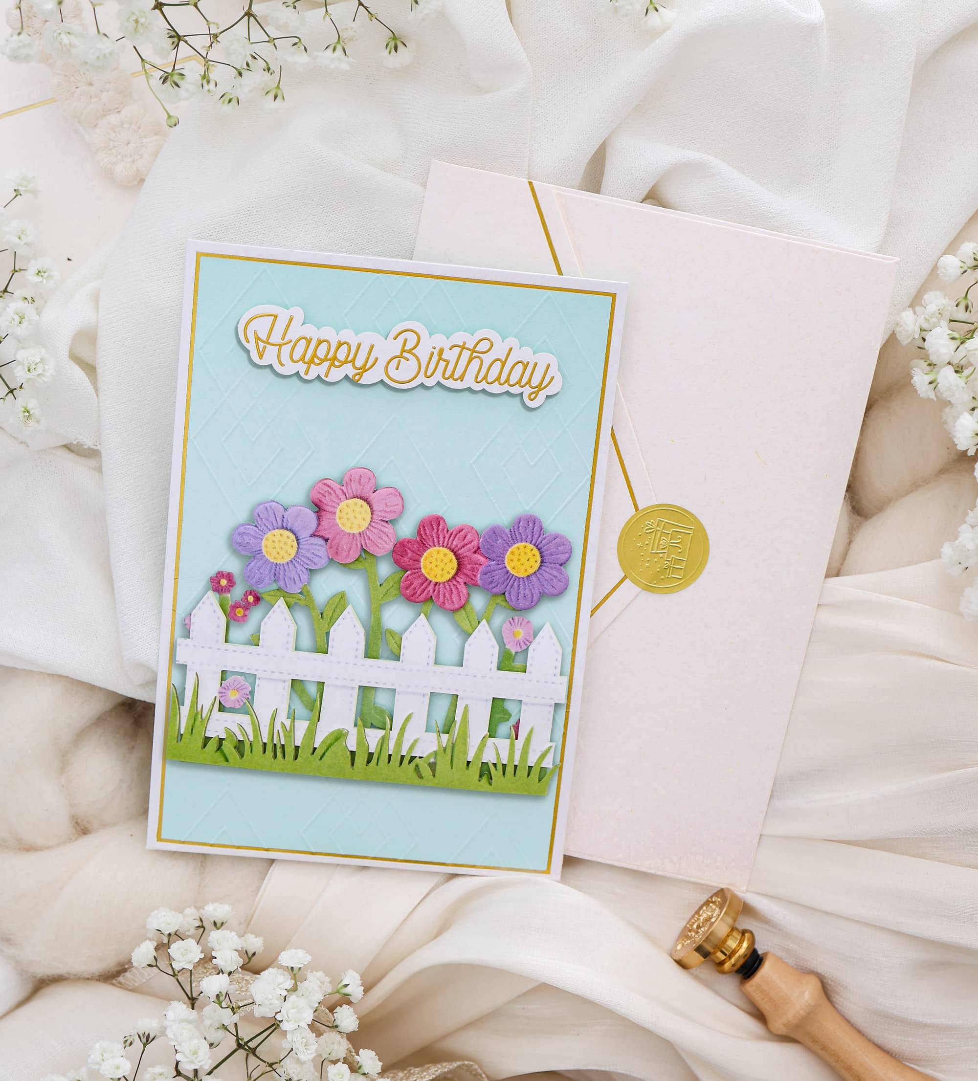 Karte Geburtstag Signature mit Kuvert und Siegel JoliCoon   