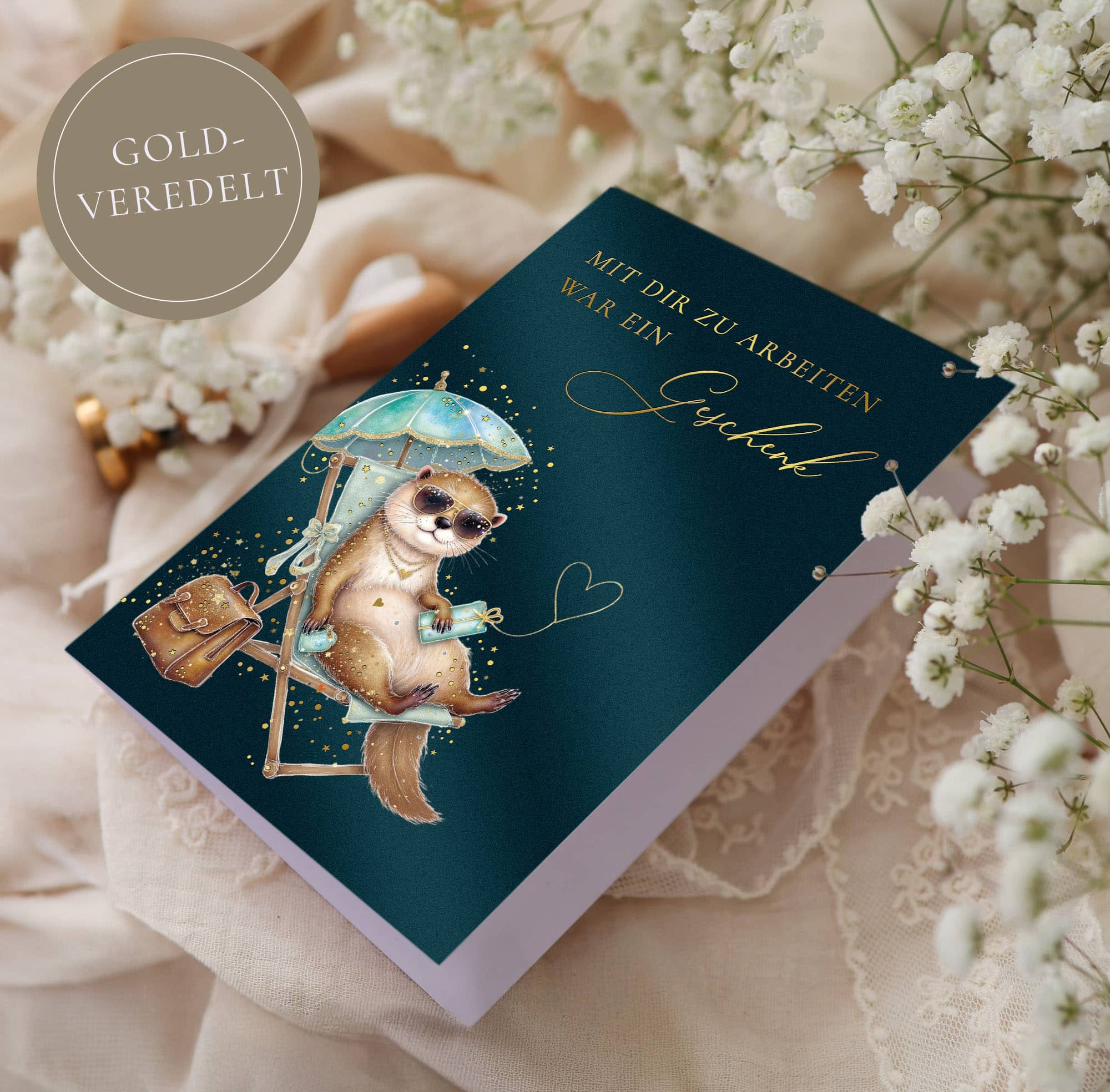 Abschiedskarte Kollegen STARDUST Otter