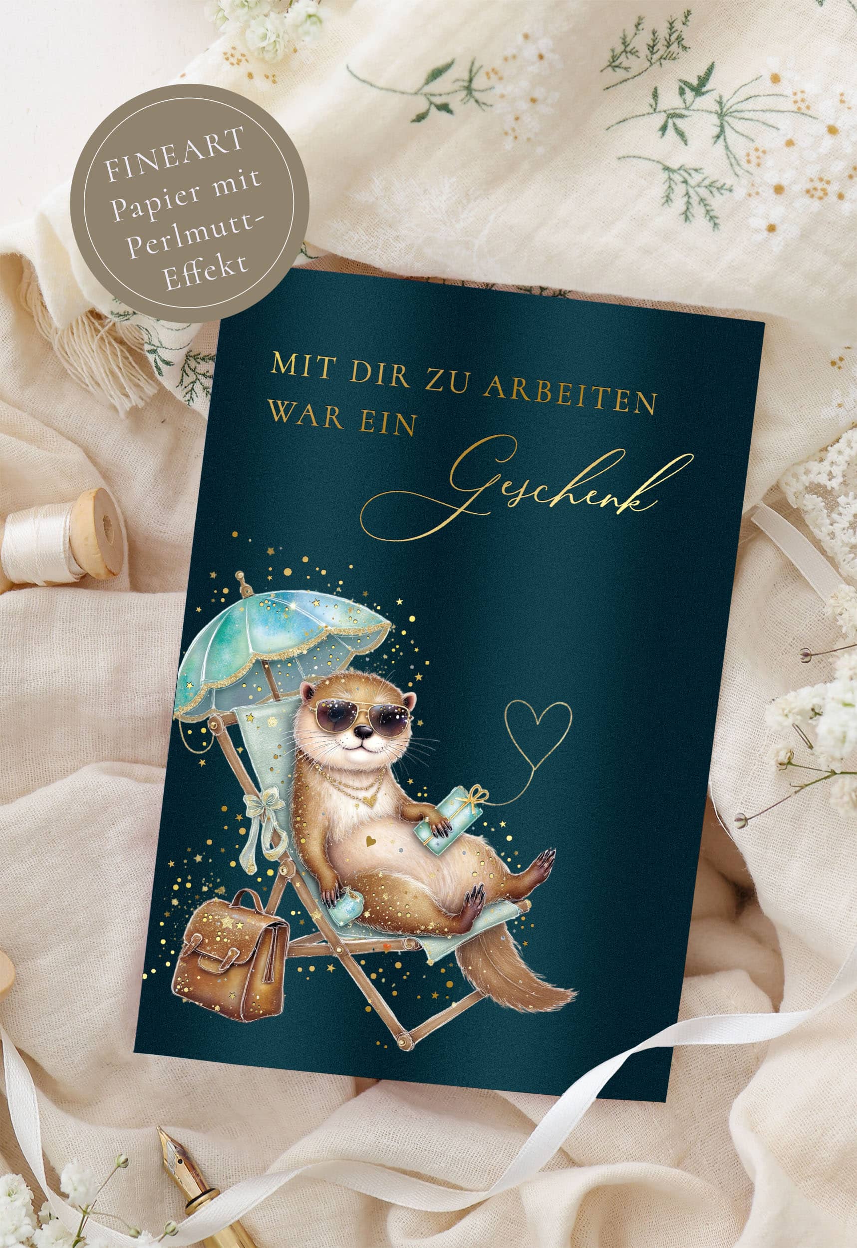 Abschiedskarte Kollegen STARDUST Otter