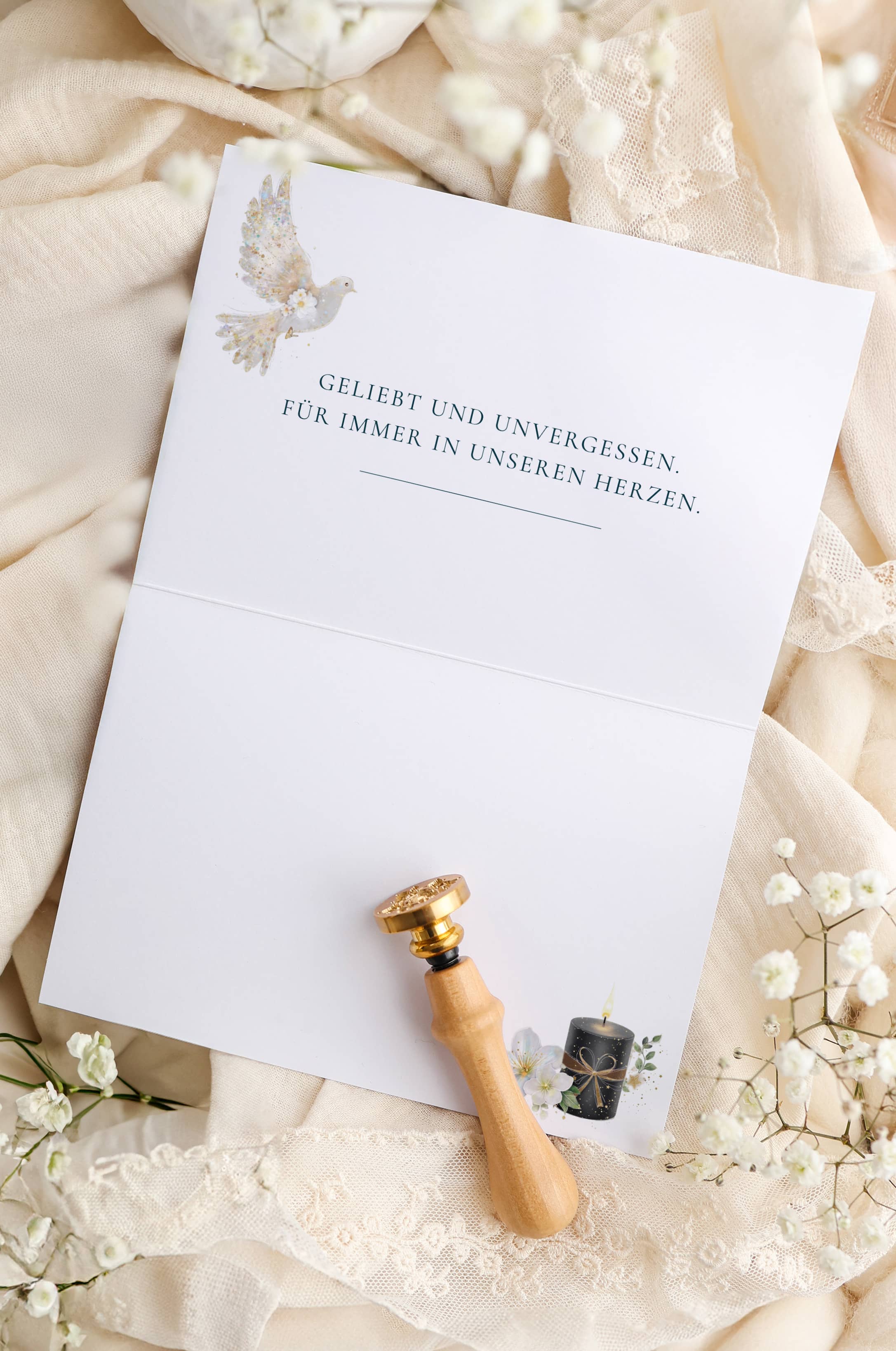 Trauerkarte STARDUST Taube