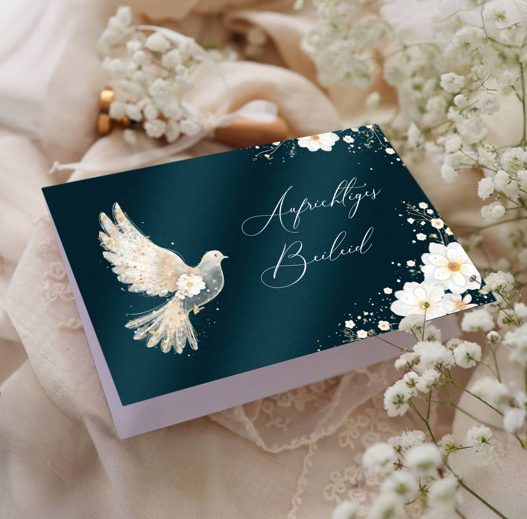 Trauerkarte STARDUST Taube