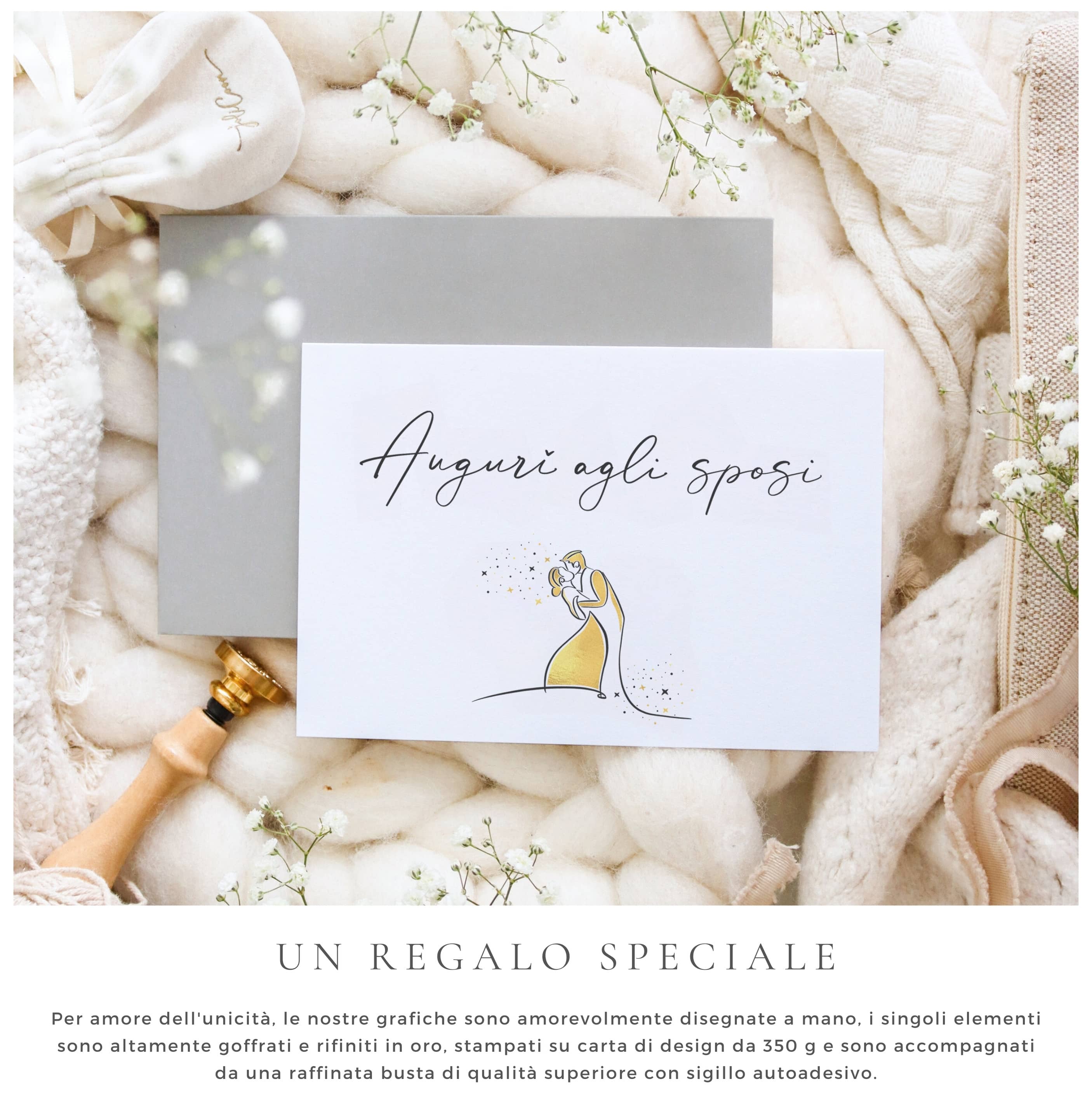 Auguri agli sposi - biglietto di matrimonio TOUCH