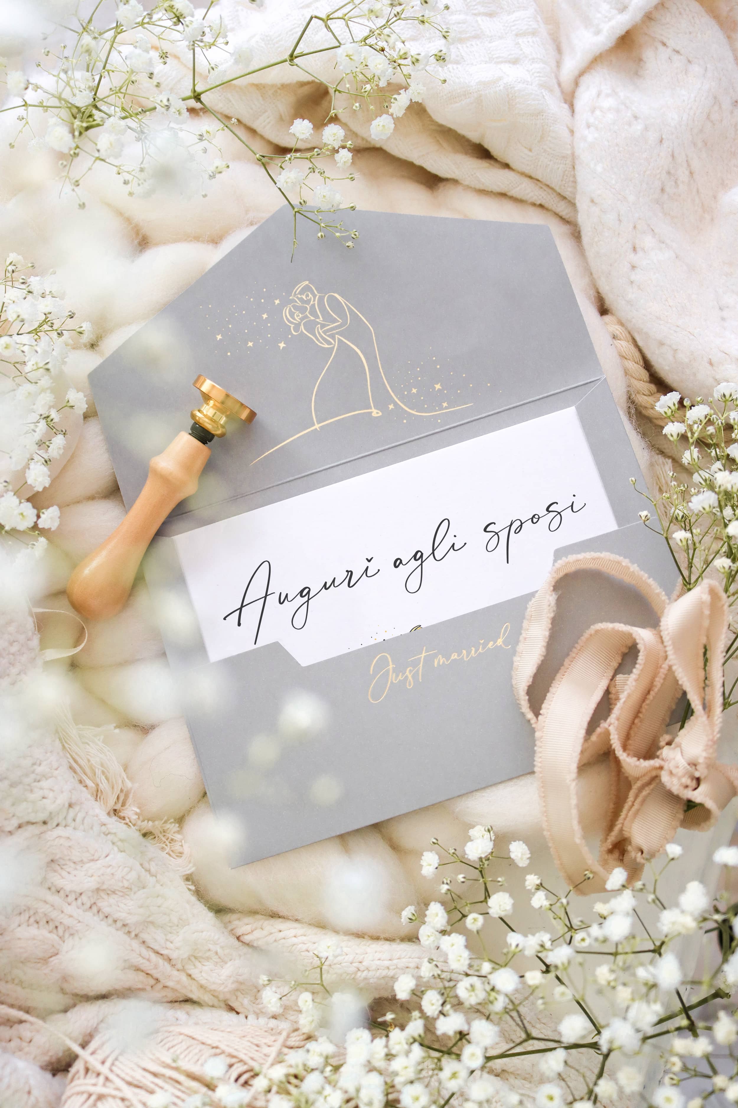 Auguri agli sposi - biglietto di matrimonio TOUCH
