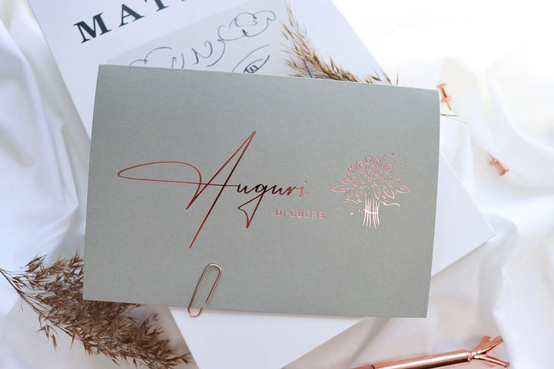 Auguri di cuore carta GREY