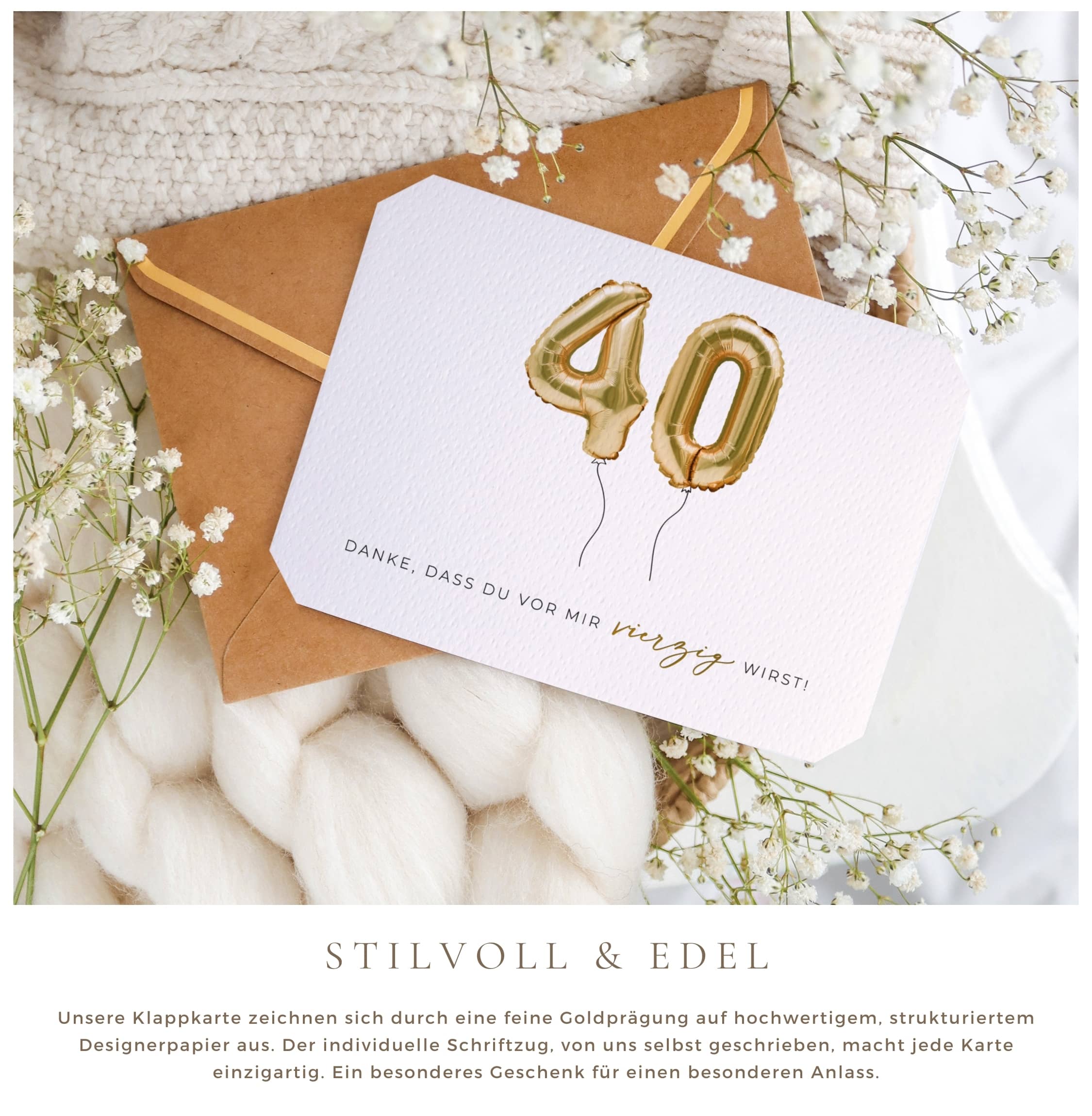 Danke, dass du vor mir 40 wirst - 40 Geburtstag Karte lustig