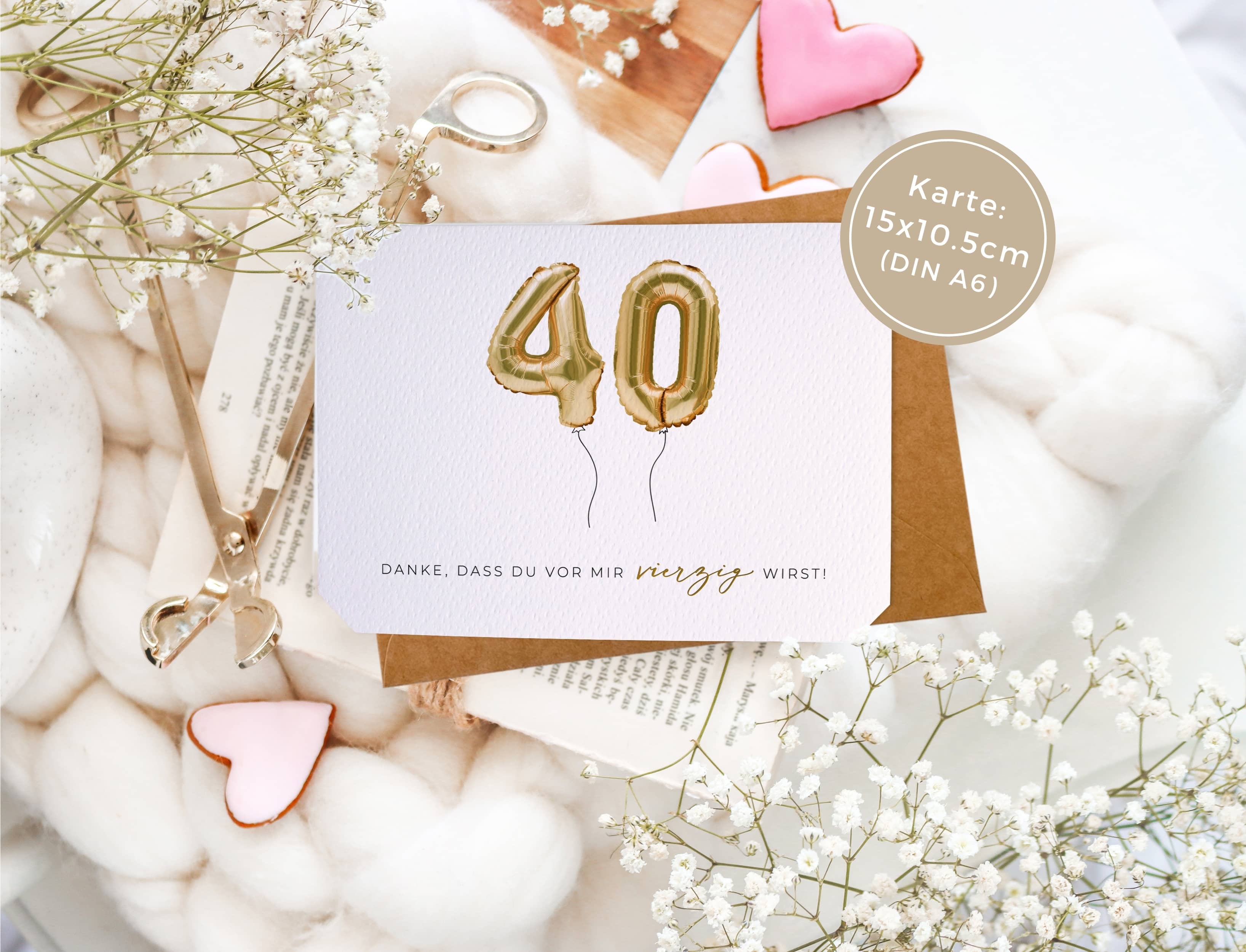 Danke, dass du vor mir 40 wirst - 40 Geburtstag Karte lustig