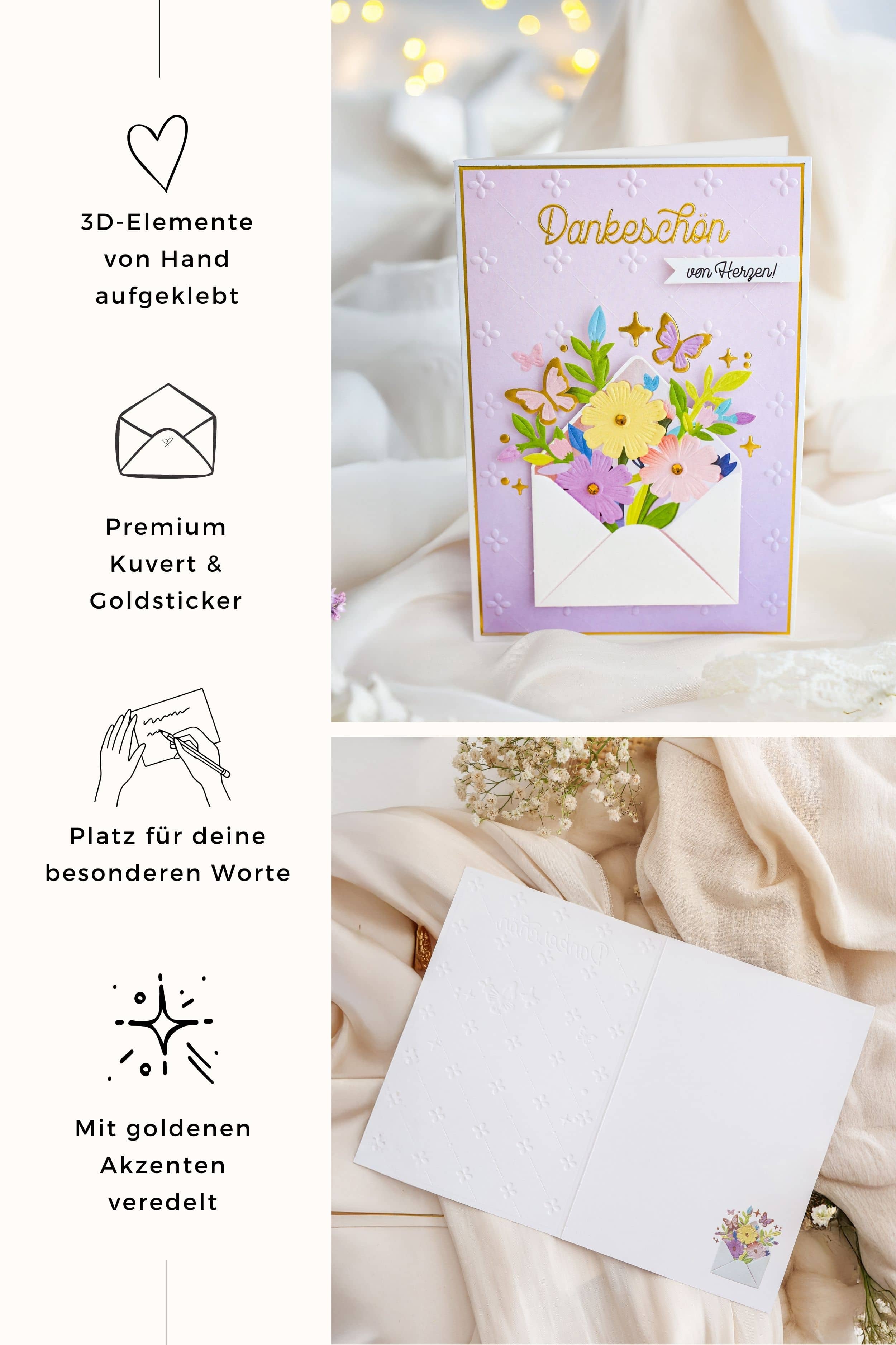 3D Dankeschön Karte SIGNATURE