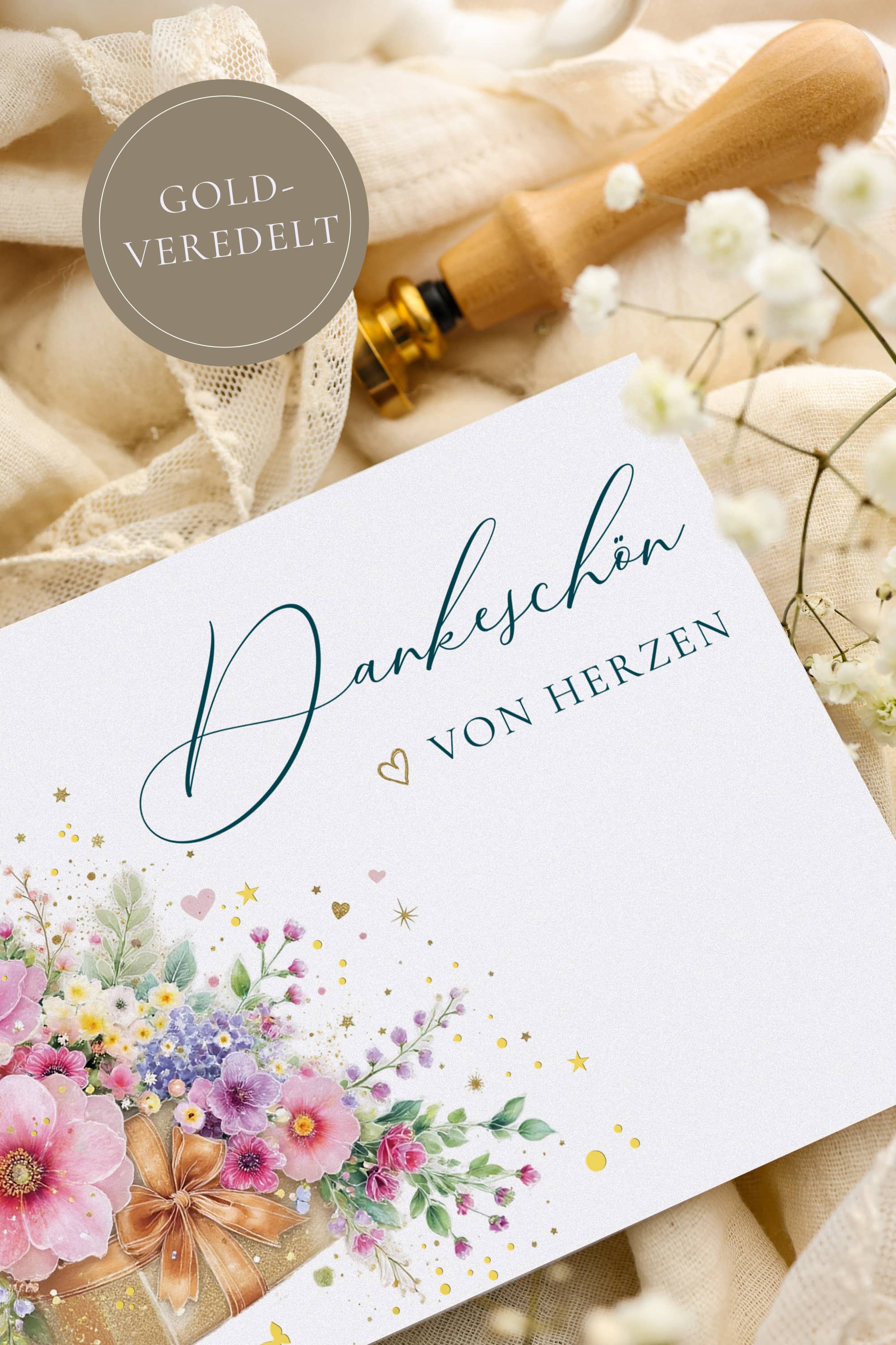 Dankeschön von Herzen Karte STARDUST