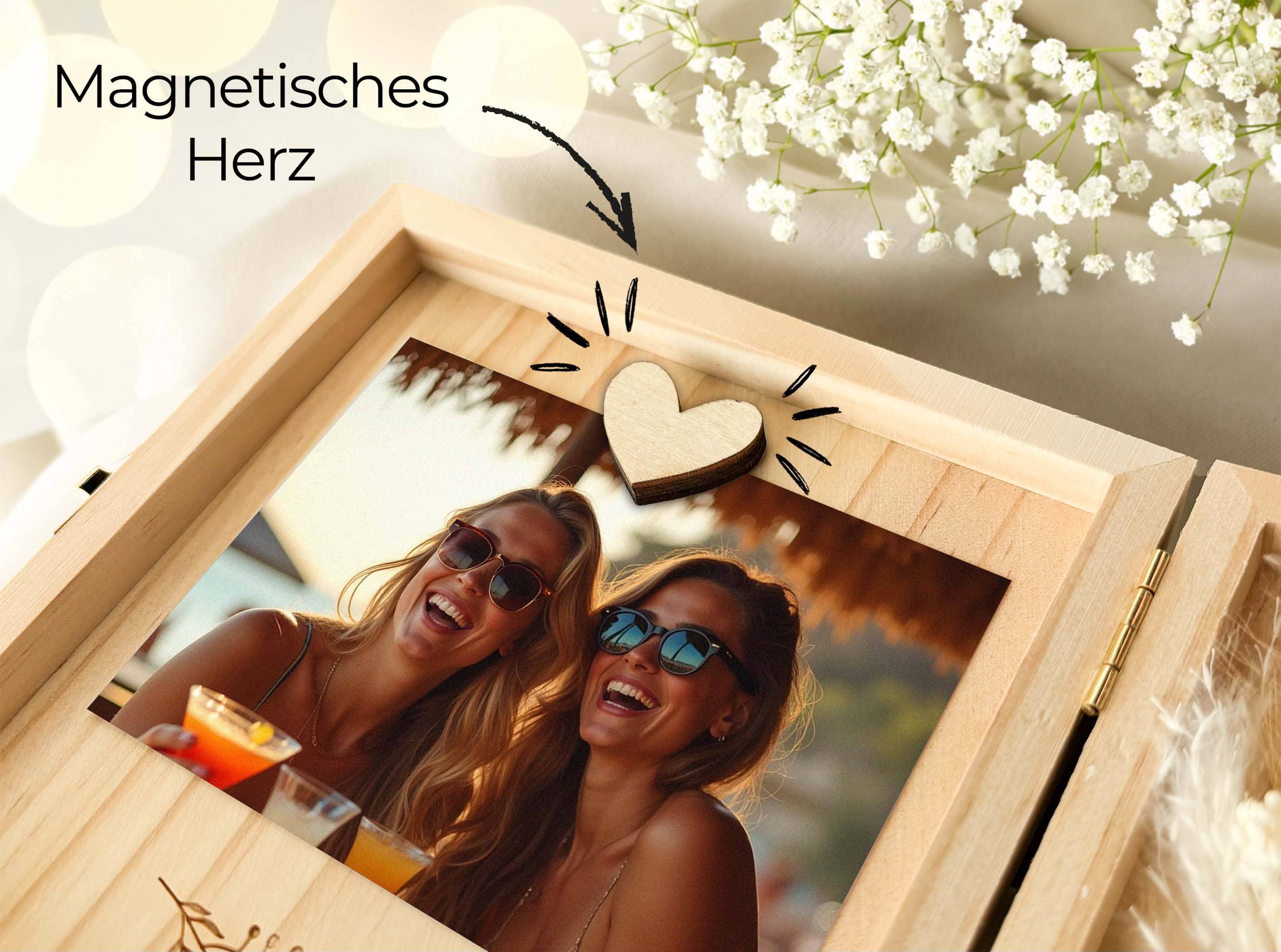 Freundin Geschenk Holzbox
