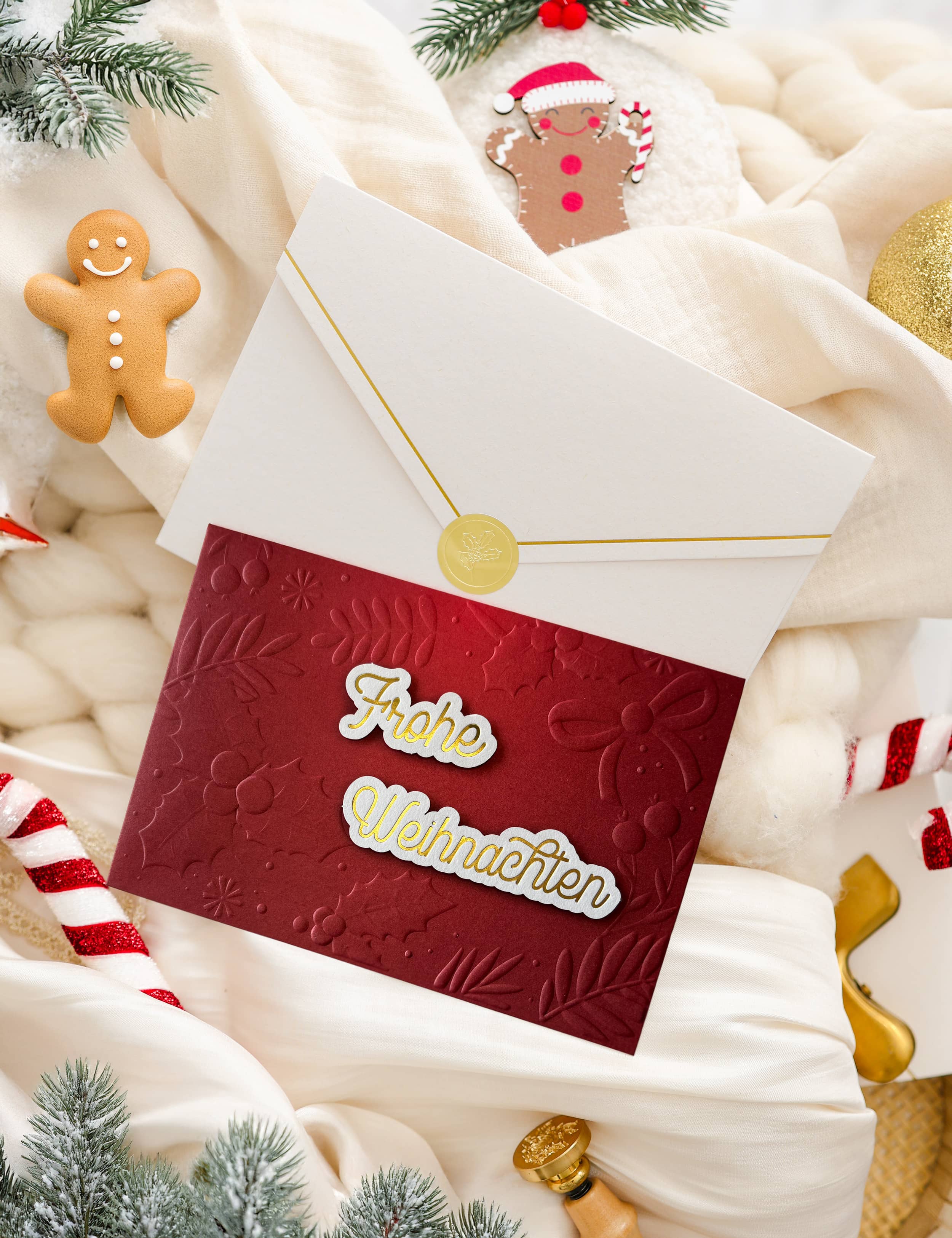 3D Weihnachtskarte SIGNATURE Mistelzweig