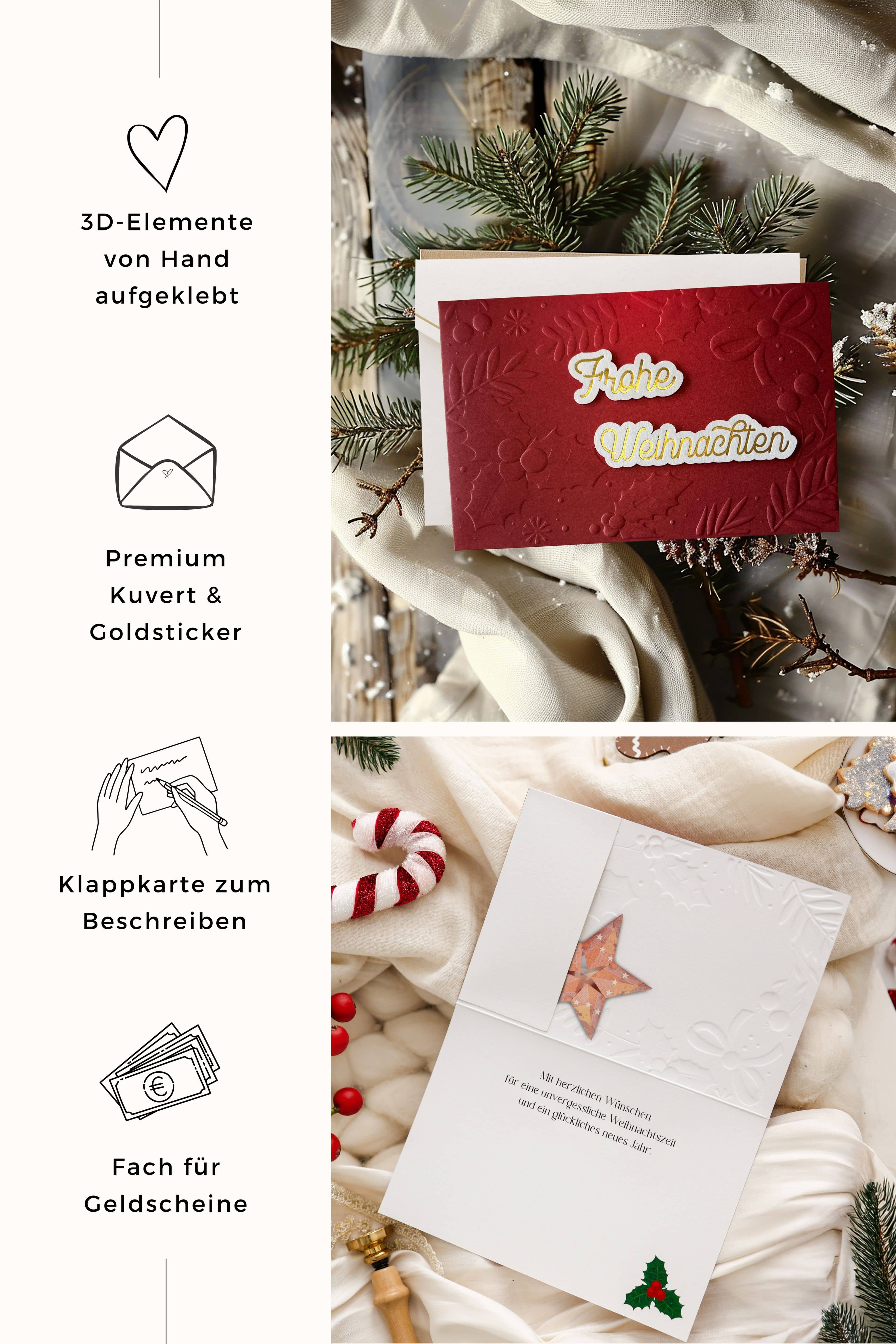 3D Weihnachtskarte SIGNATURE Mistelzweig