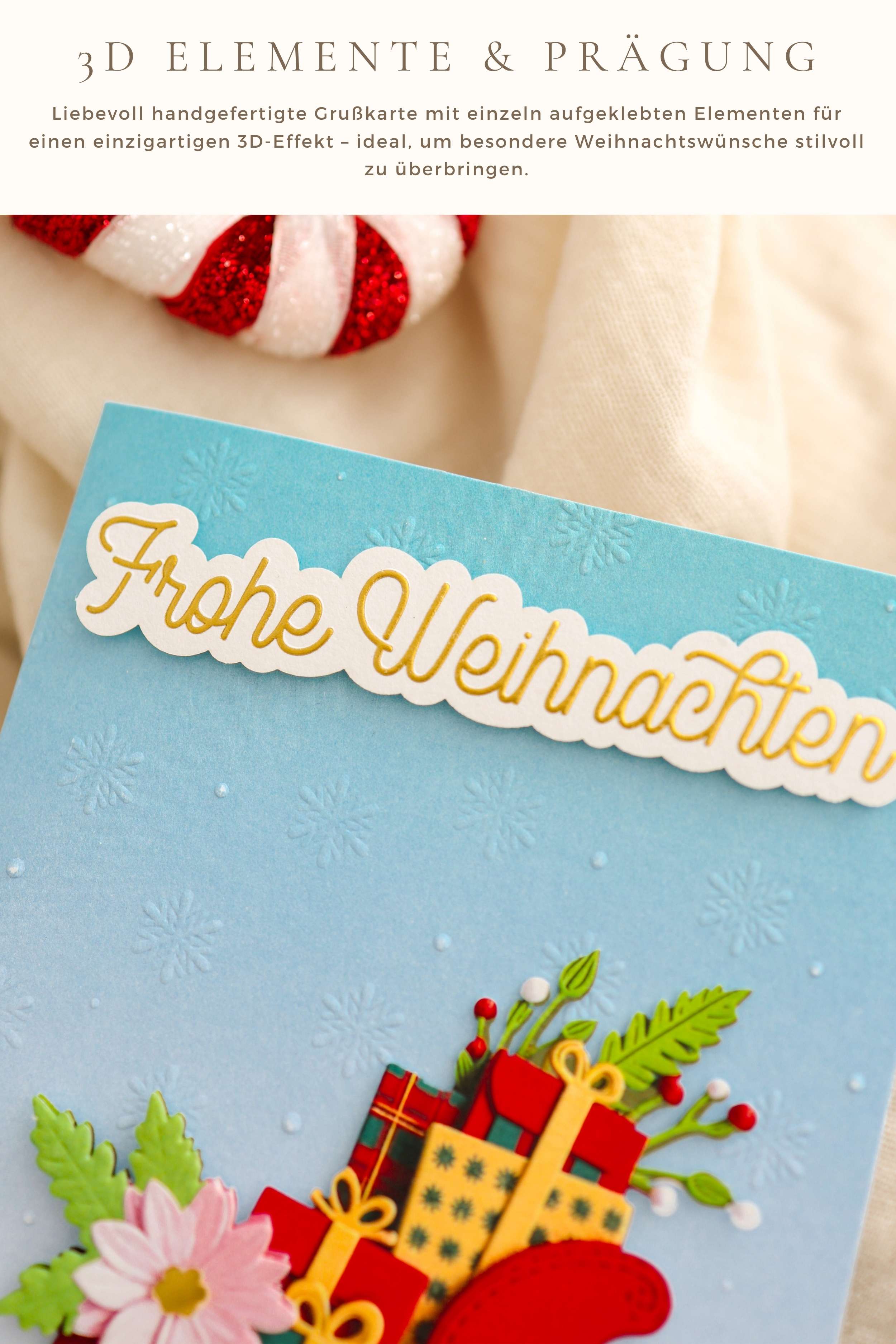3D Weihnachtskarte SIGNATURE Schlitten