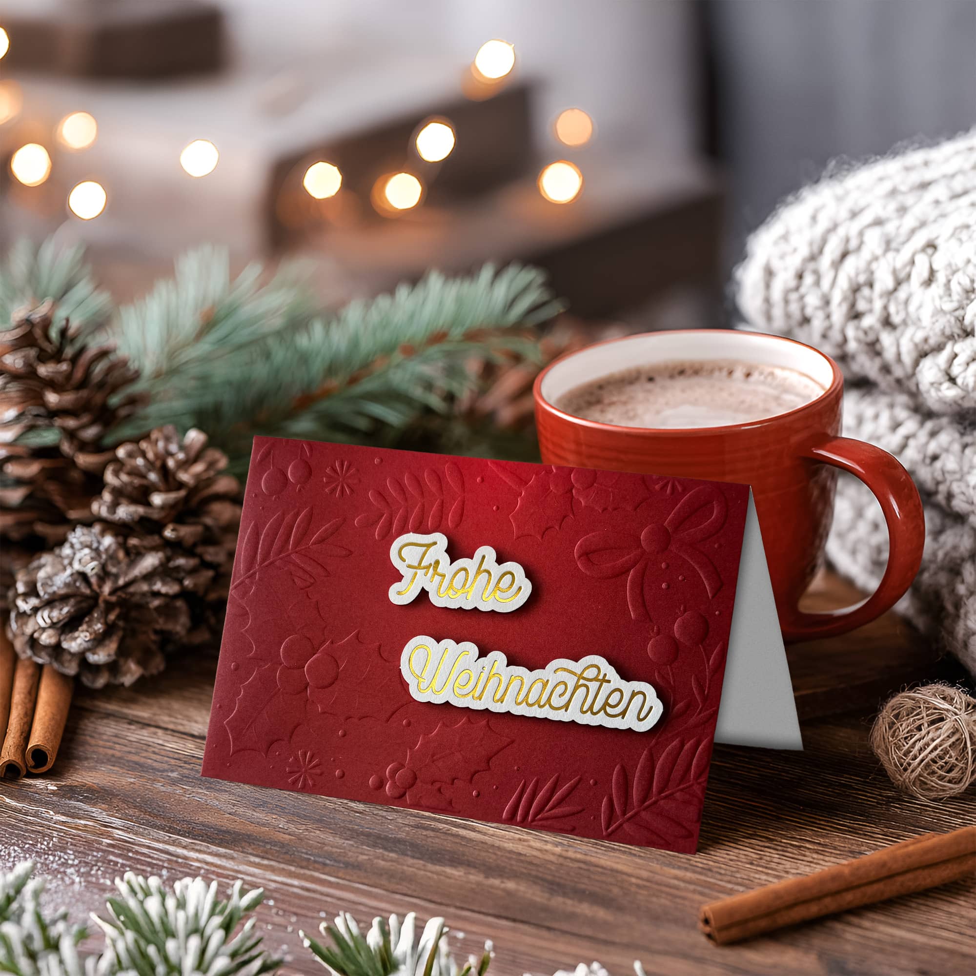 3D Weihnachtskarte SIGNATURE Mistelzweig