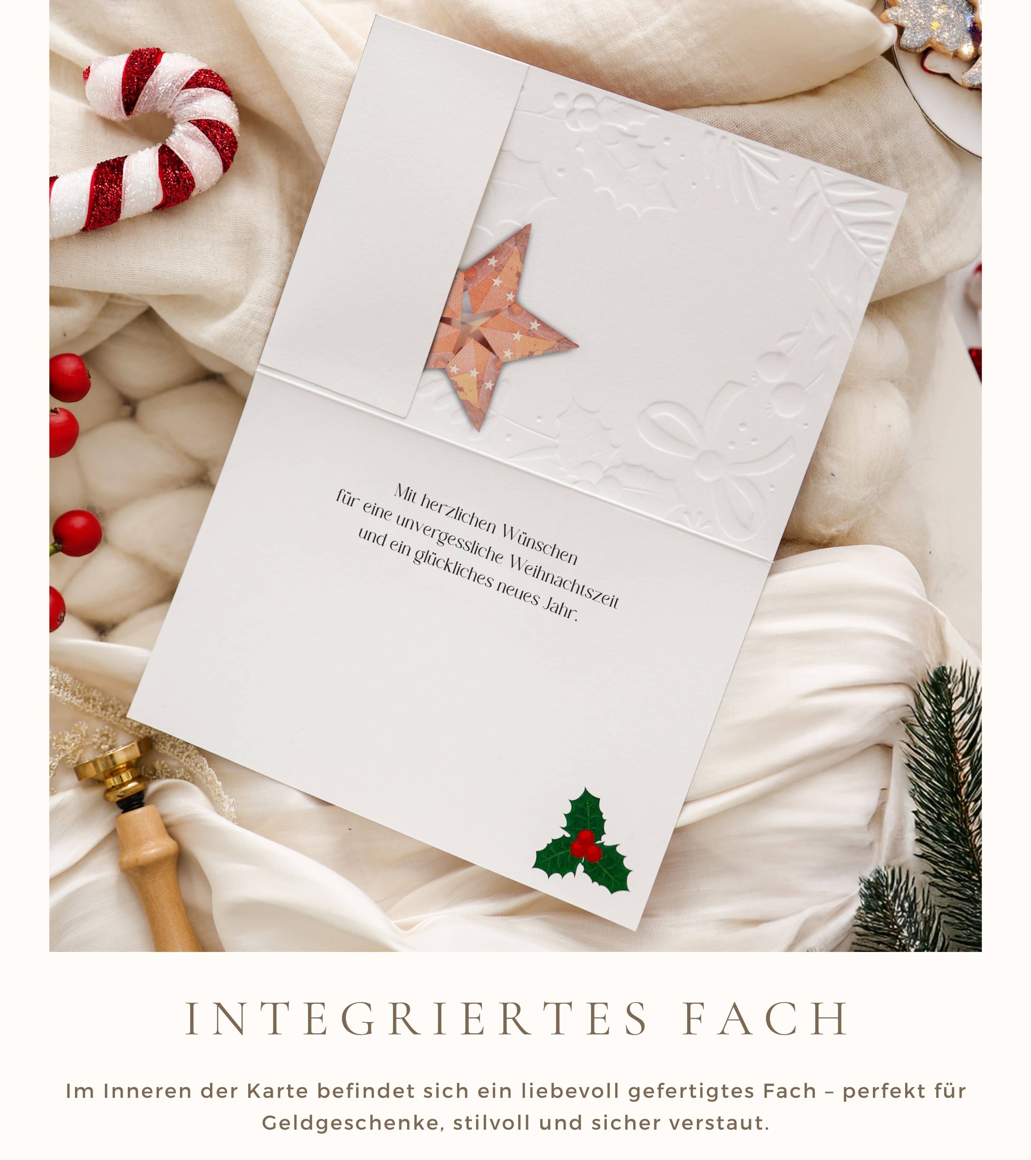 3D Weihnachtskarte SIGNATURE Mistelzweig