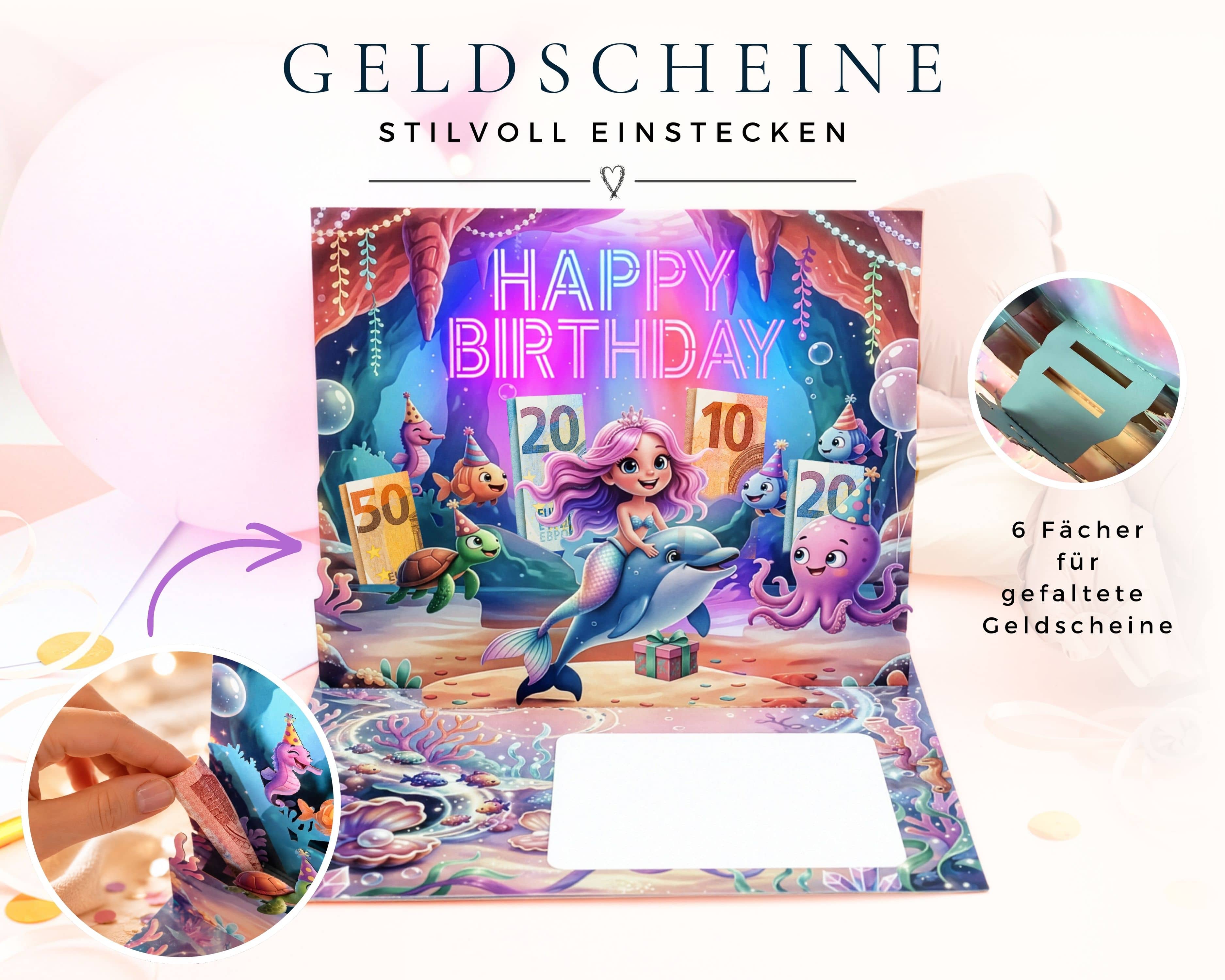 Pop up Geburtstagskarte Mädchen