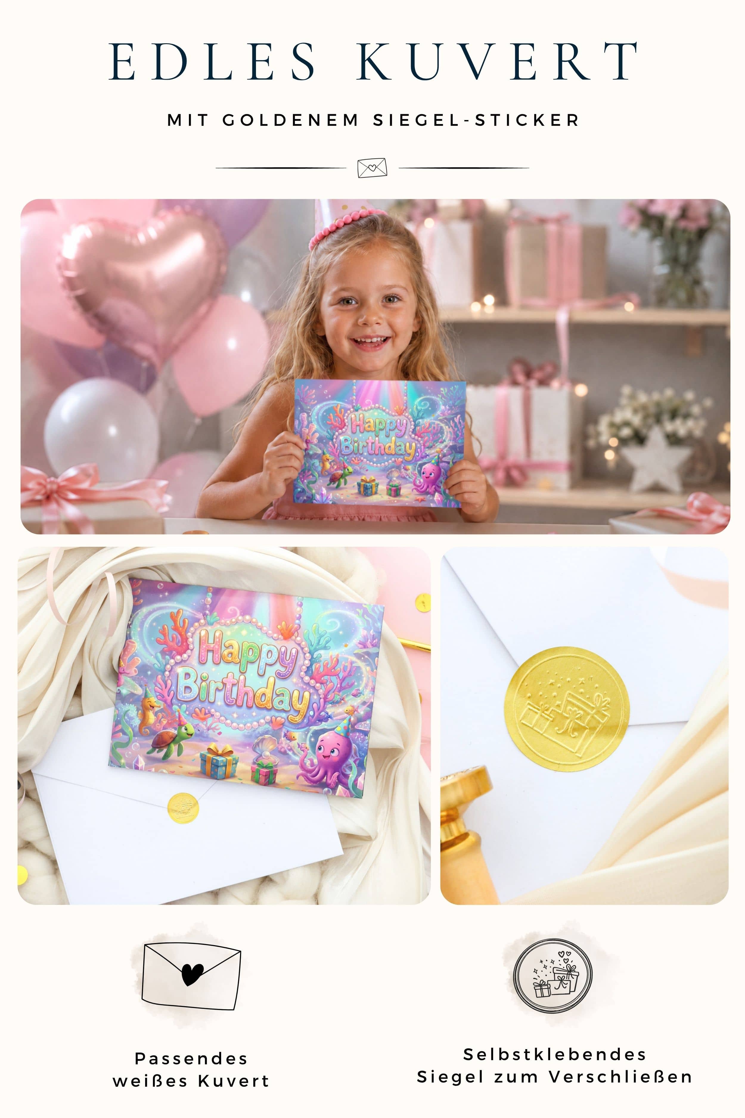 Pop up Geburtstagskarte Mädchen