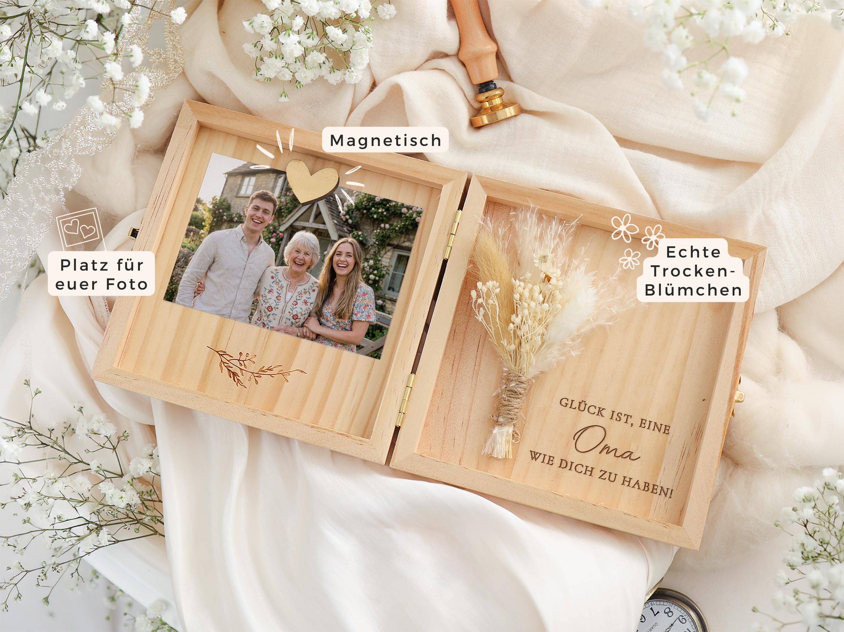 Oma Geschenk Holzbox