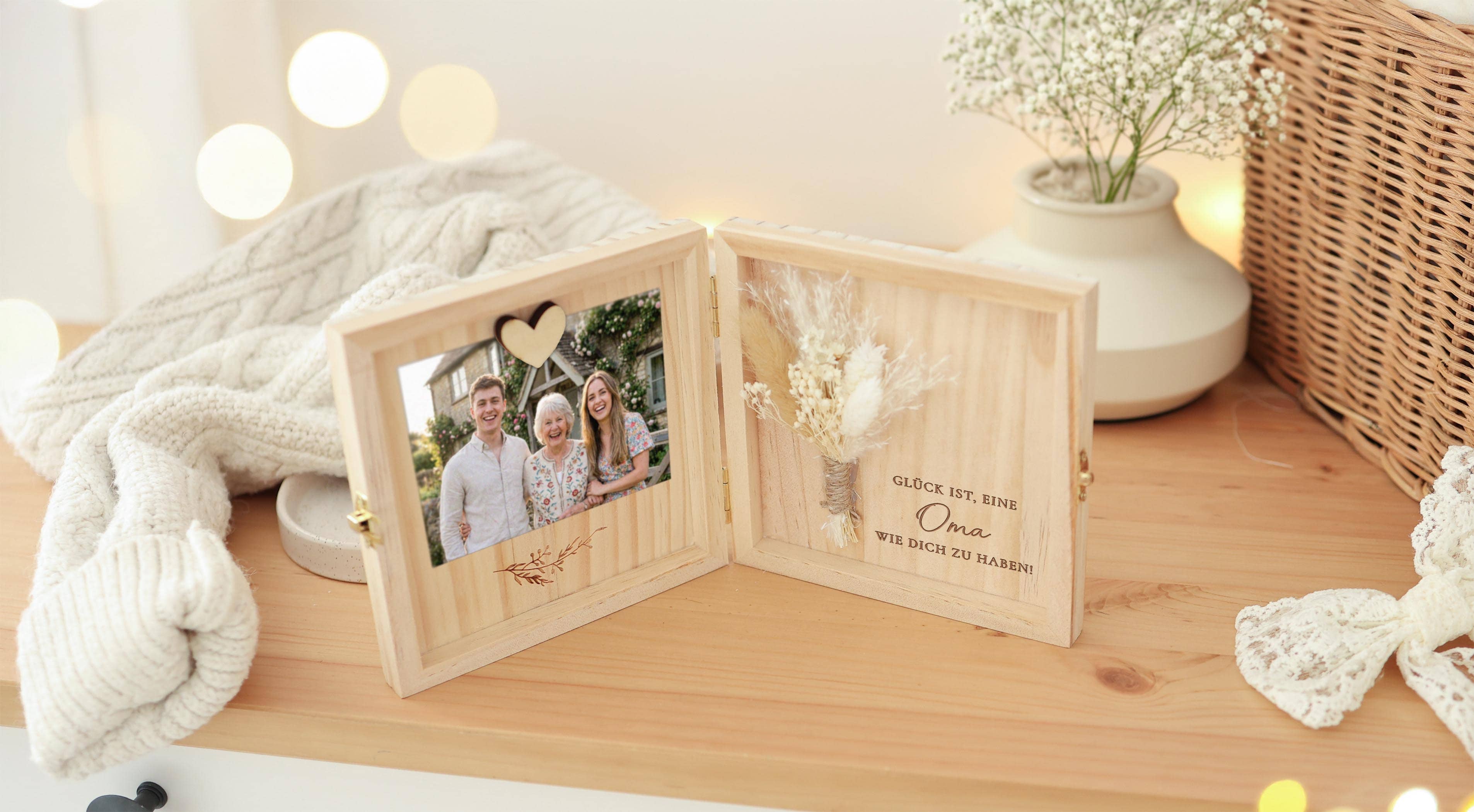 Oma Geschenk Holzbox