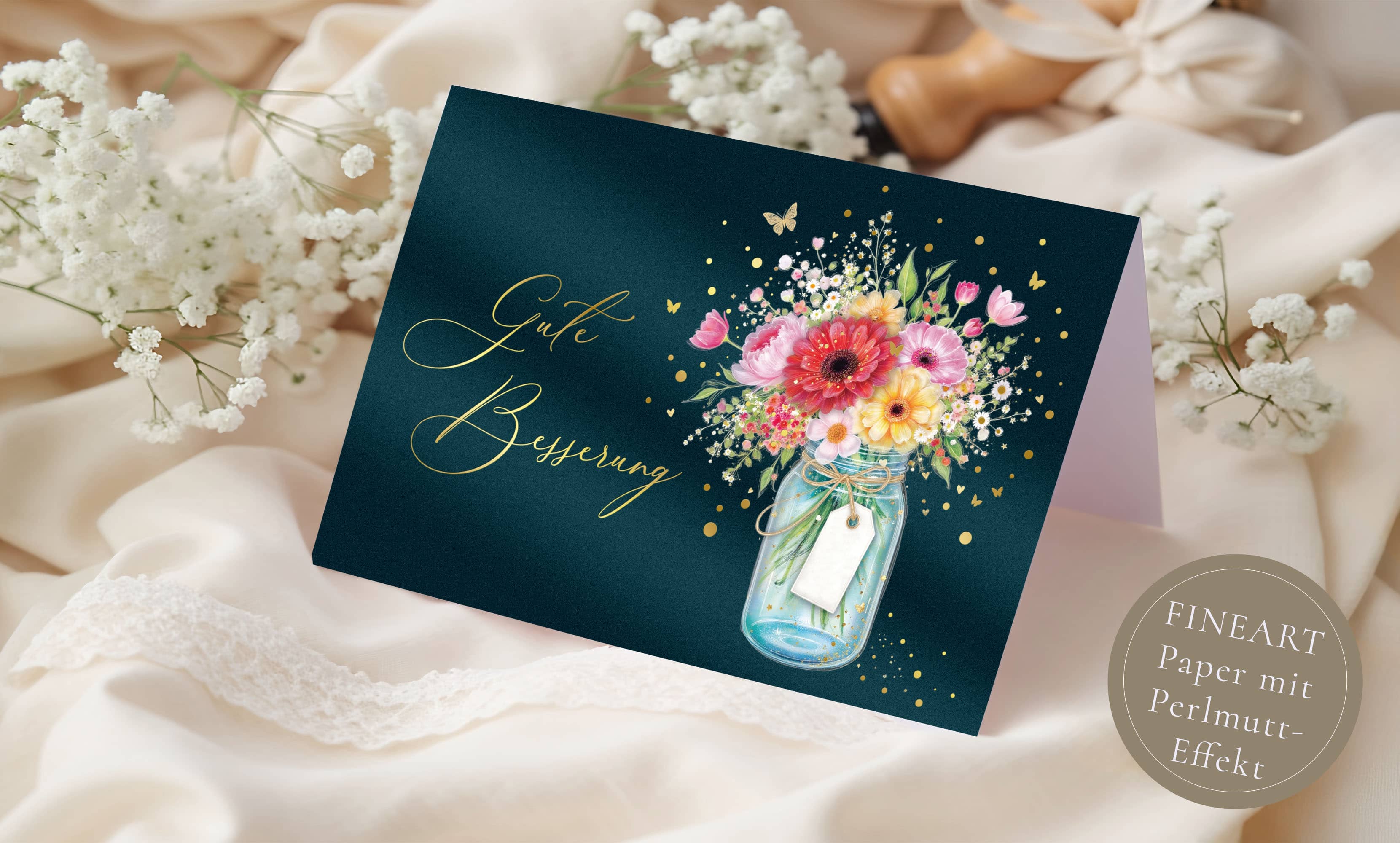 Gute Besserung Genesungskarte STARDUST