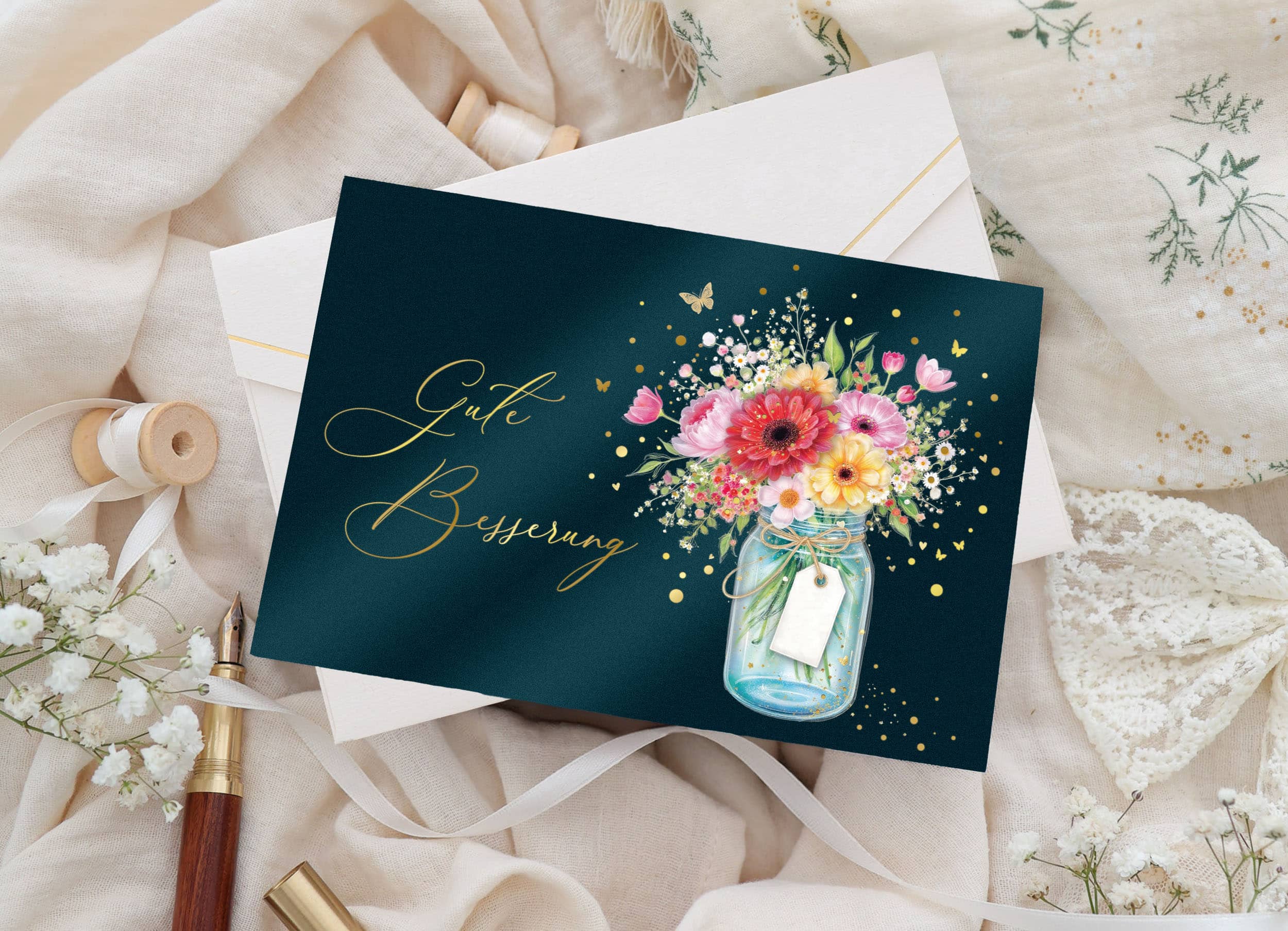 Gute Besserung Genesungskarte STARDUST