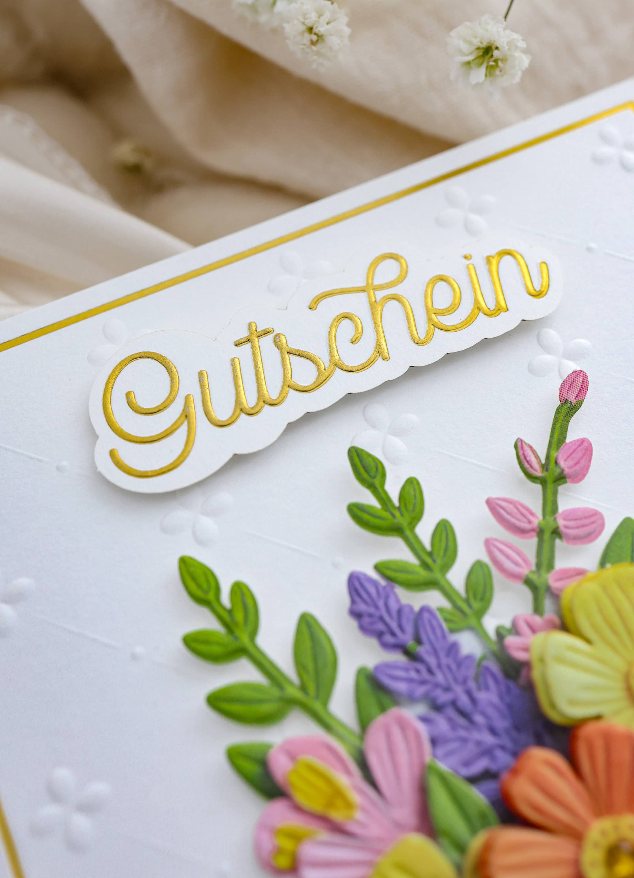 3D Geburtstagskarte SIGNATURE Gutschein Flowers