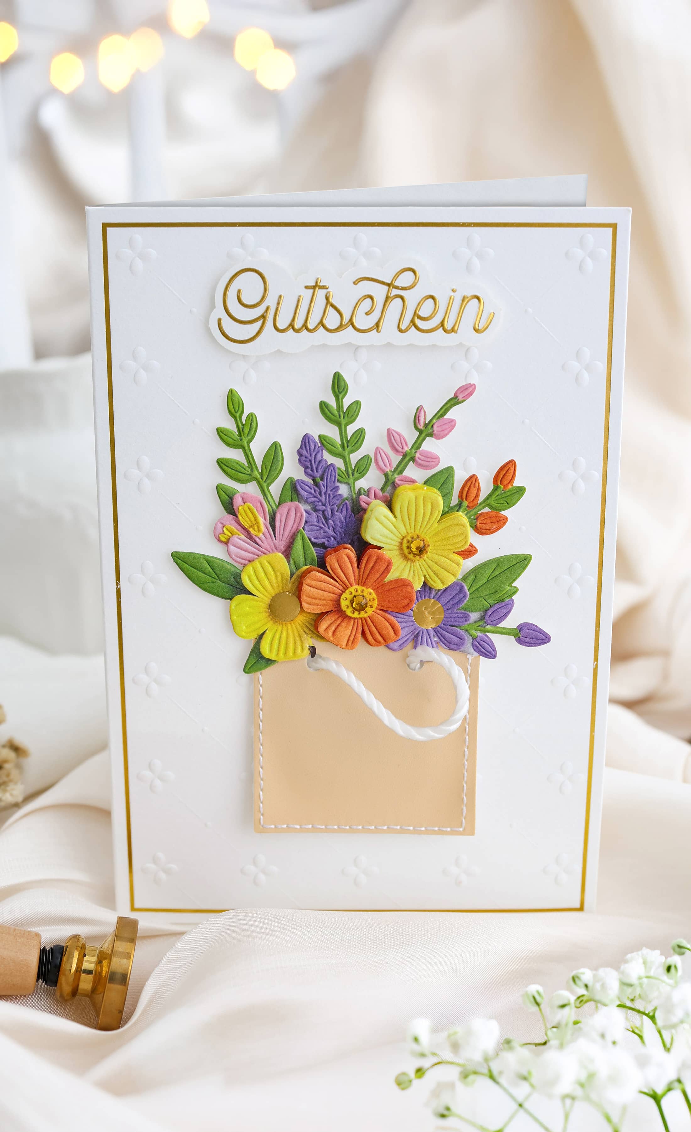 3D Geburtstagskarte SIGNATURE Gutschein Flowers