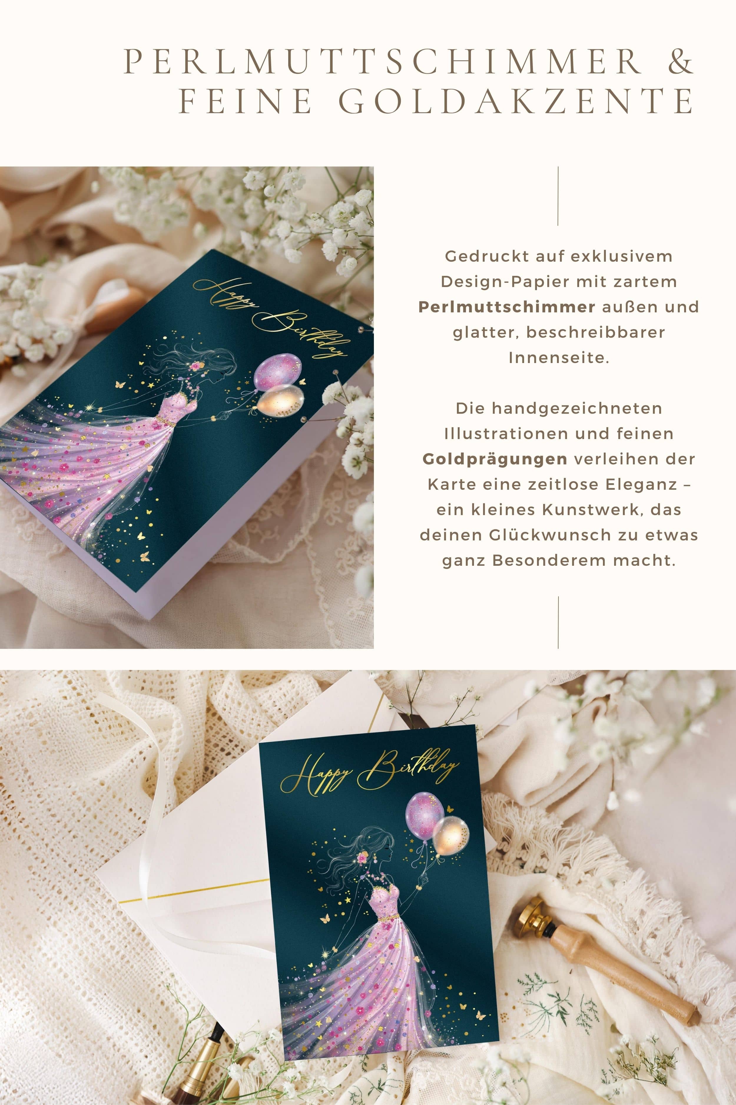 Geburtstagskarte STARDUST Lady