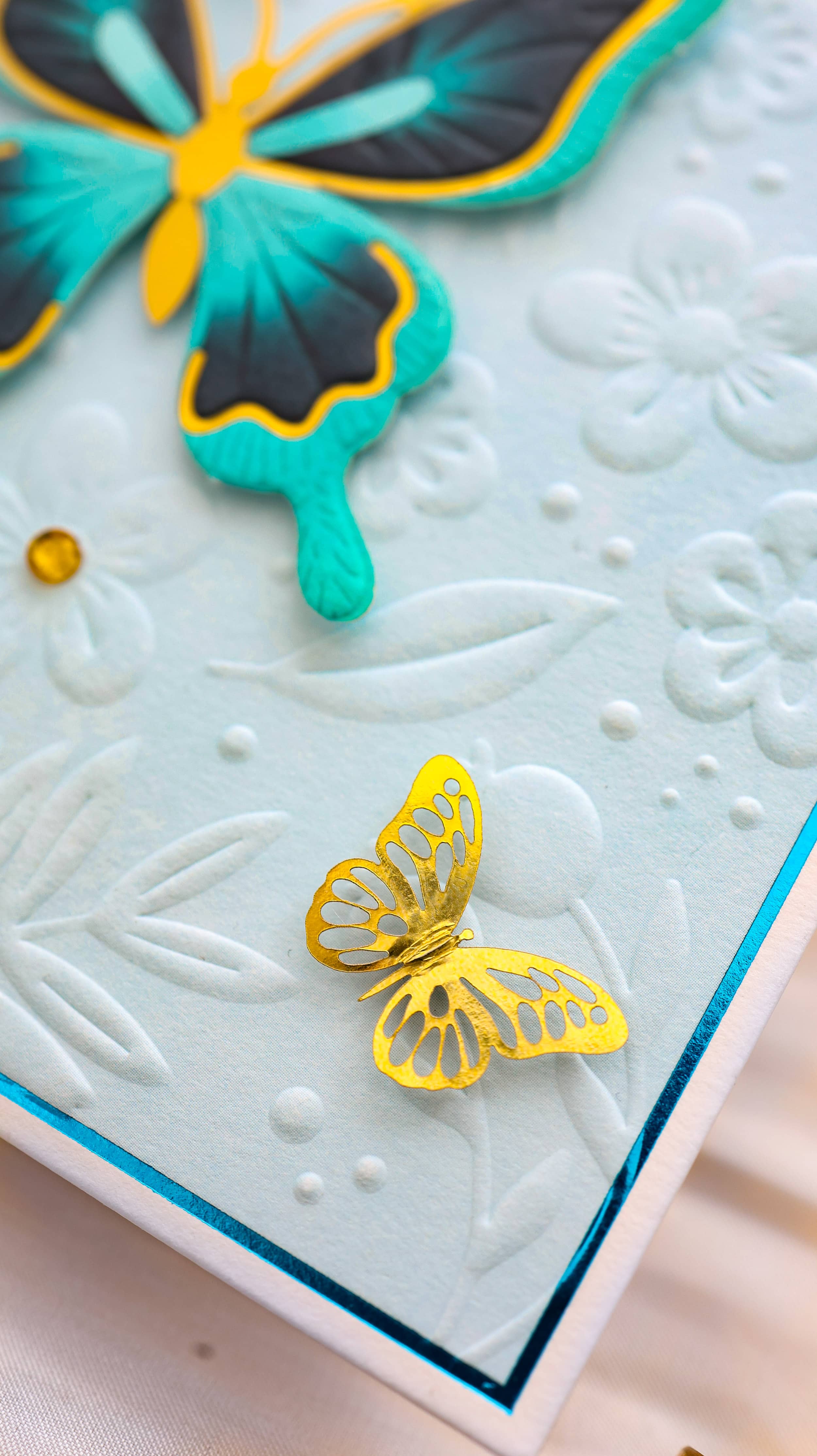 3D Geburtstagskarte SIGNATURE Blue Butterfly
