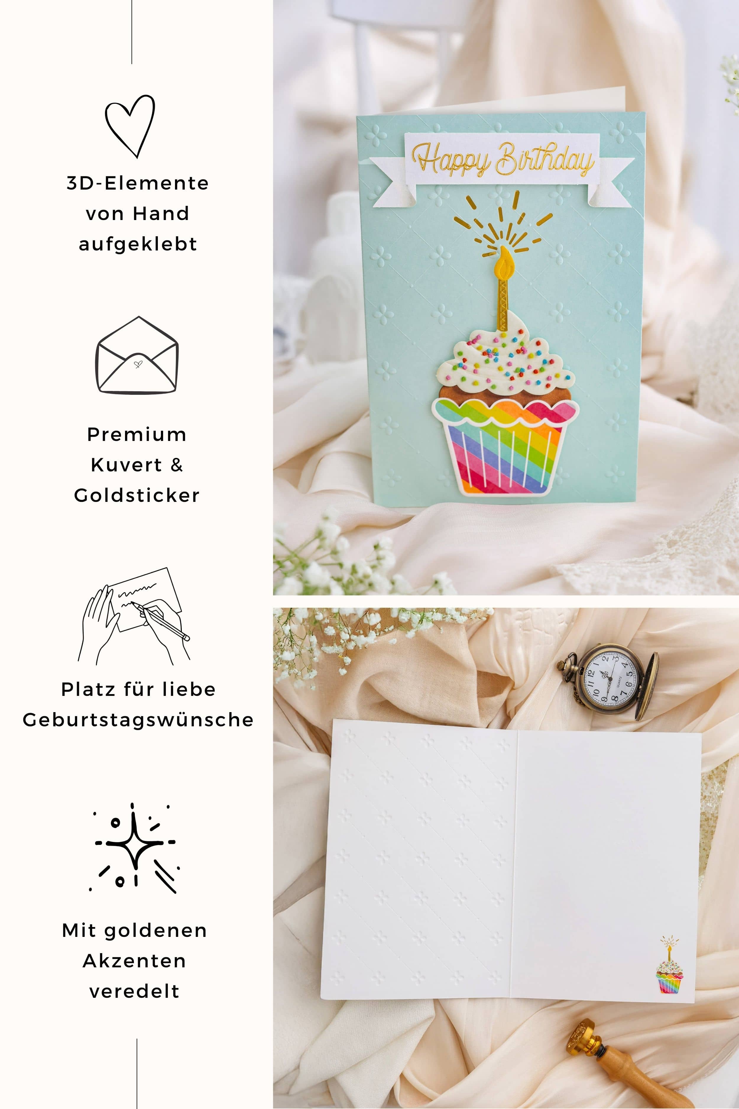 3D Geburtstagskarte SIGNATURE Cupcake
