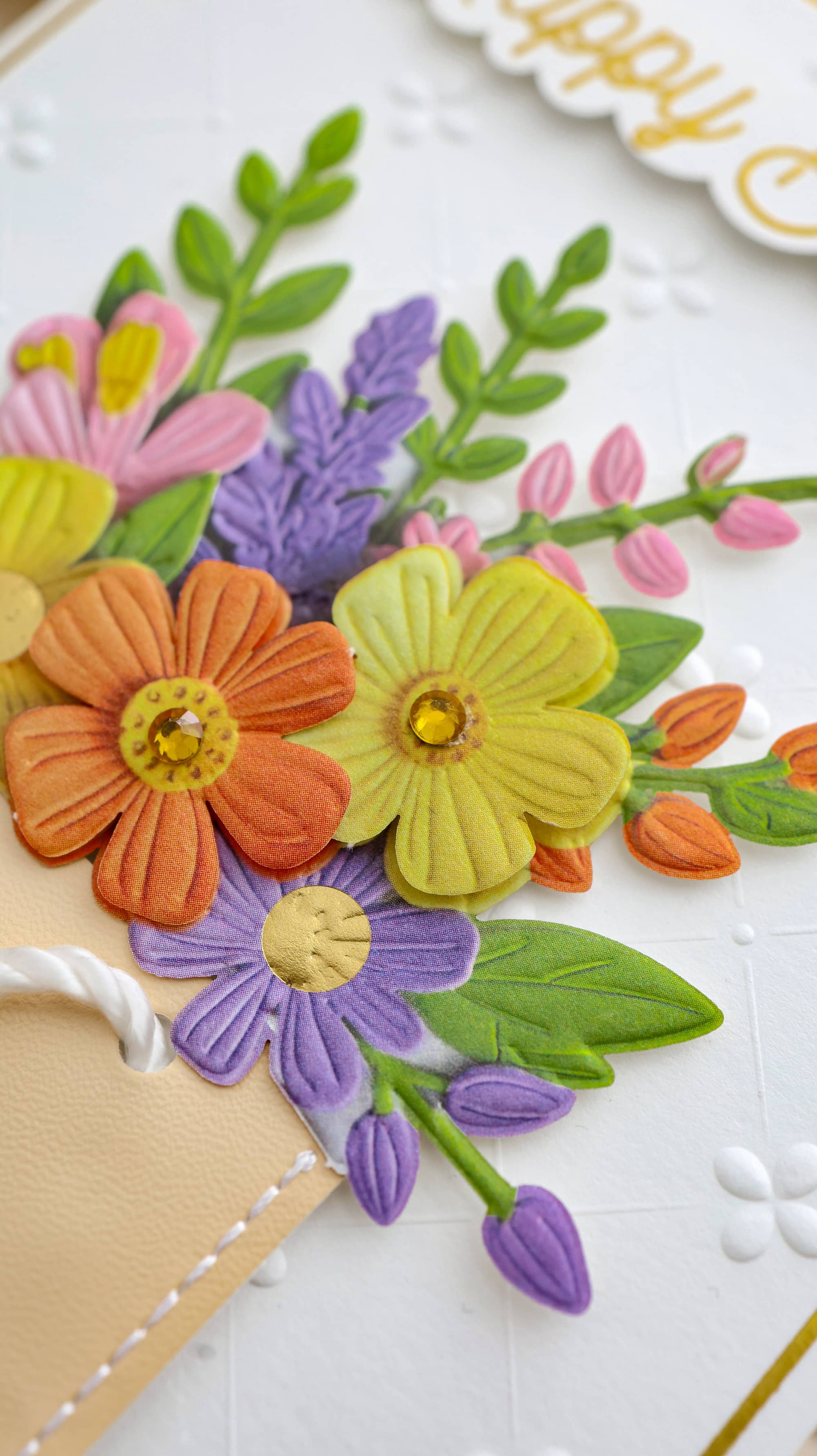 3D Geburtstagskarte SIGNATURE Happy Birthday Flowers