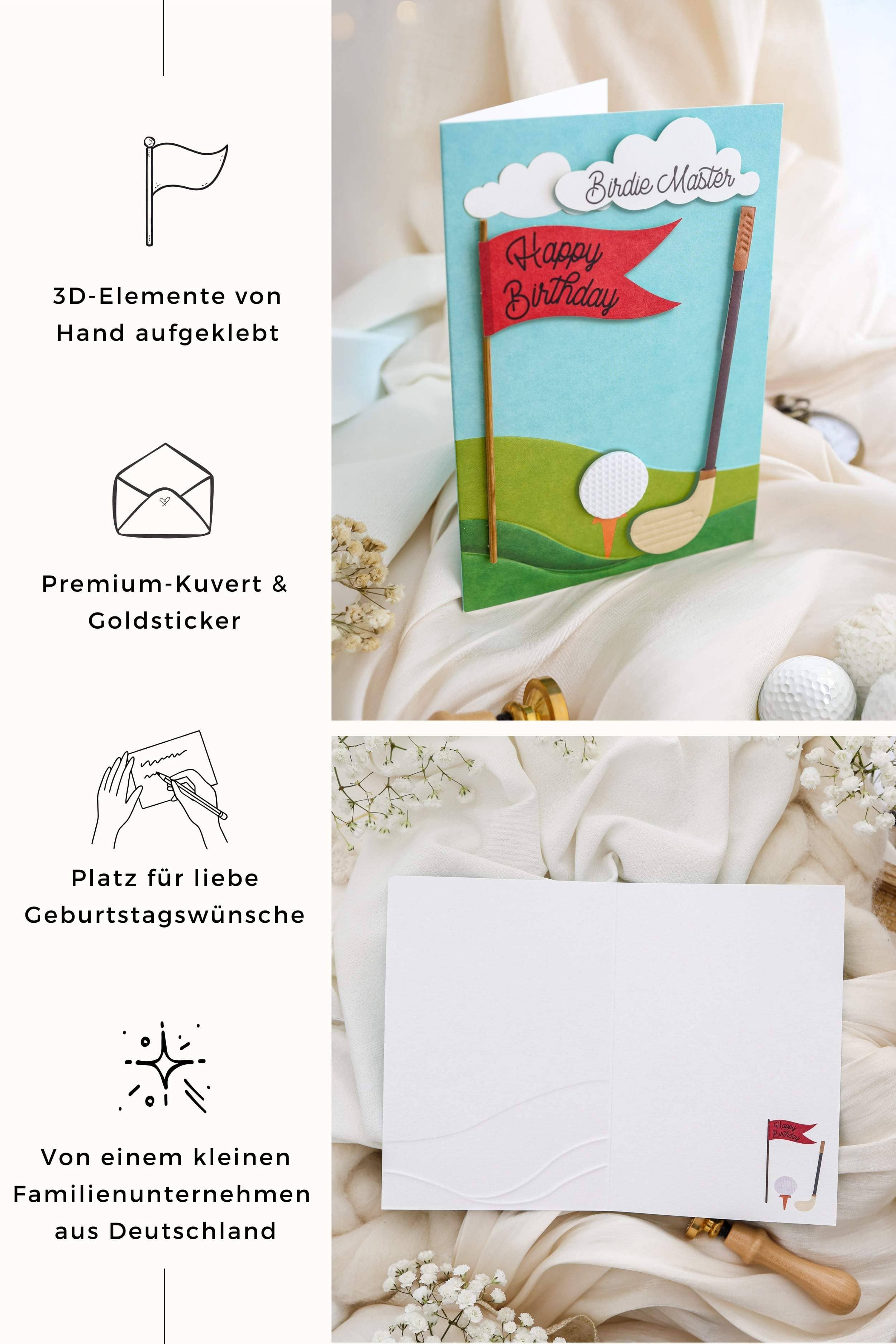 3D Golf Geburtstagskarte SIGNATURE