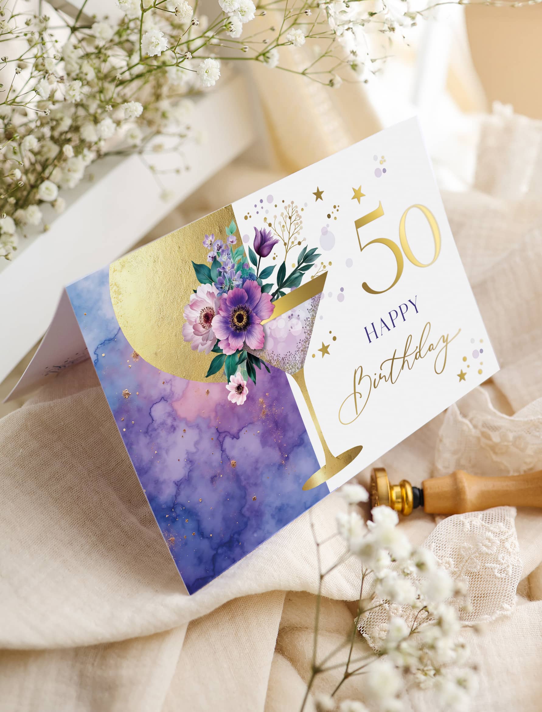 Karte zum 50 Geburtstag