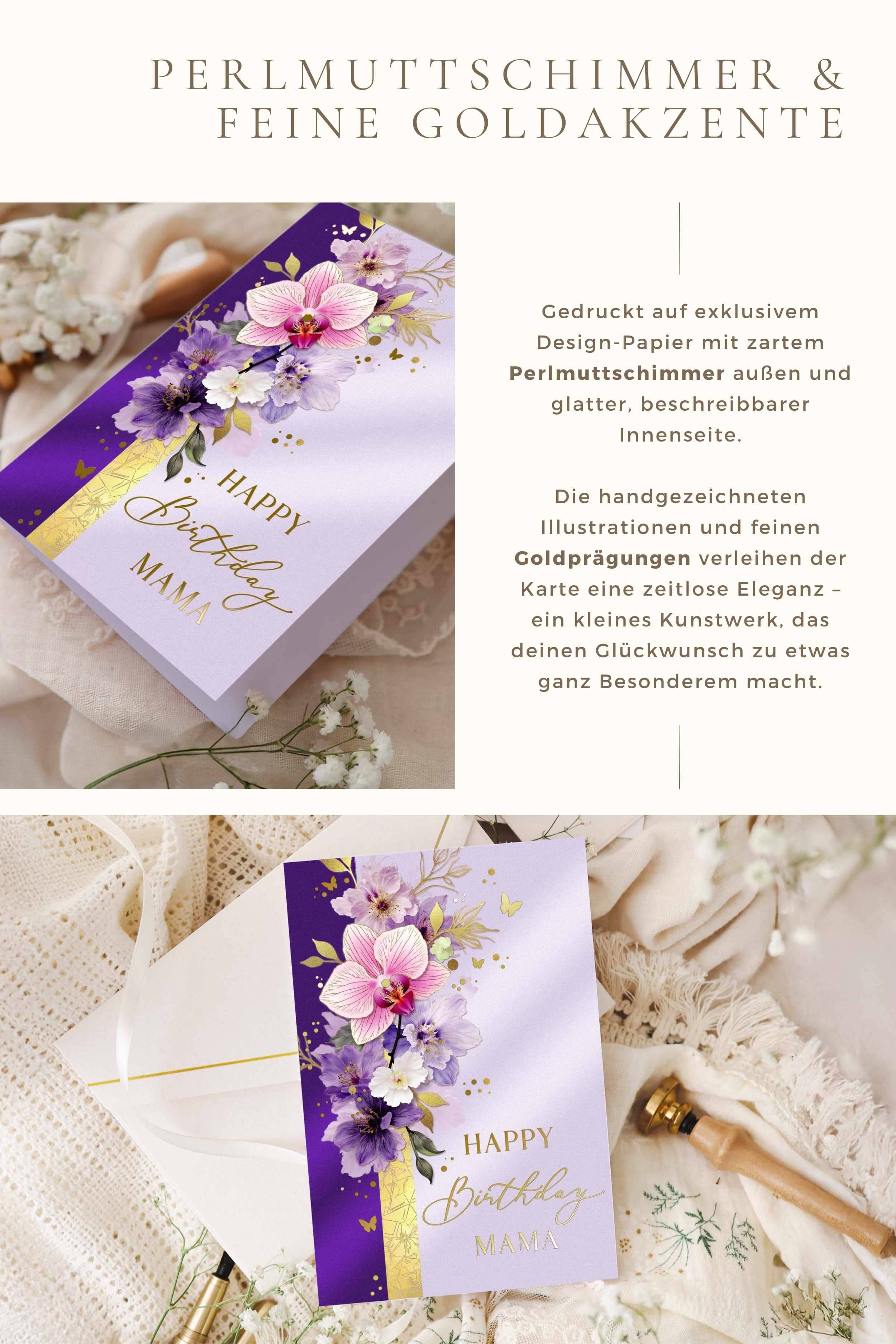 Geburtstagskarte ELEGANT Mama