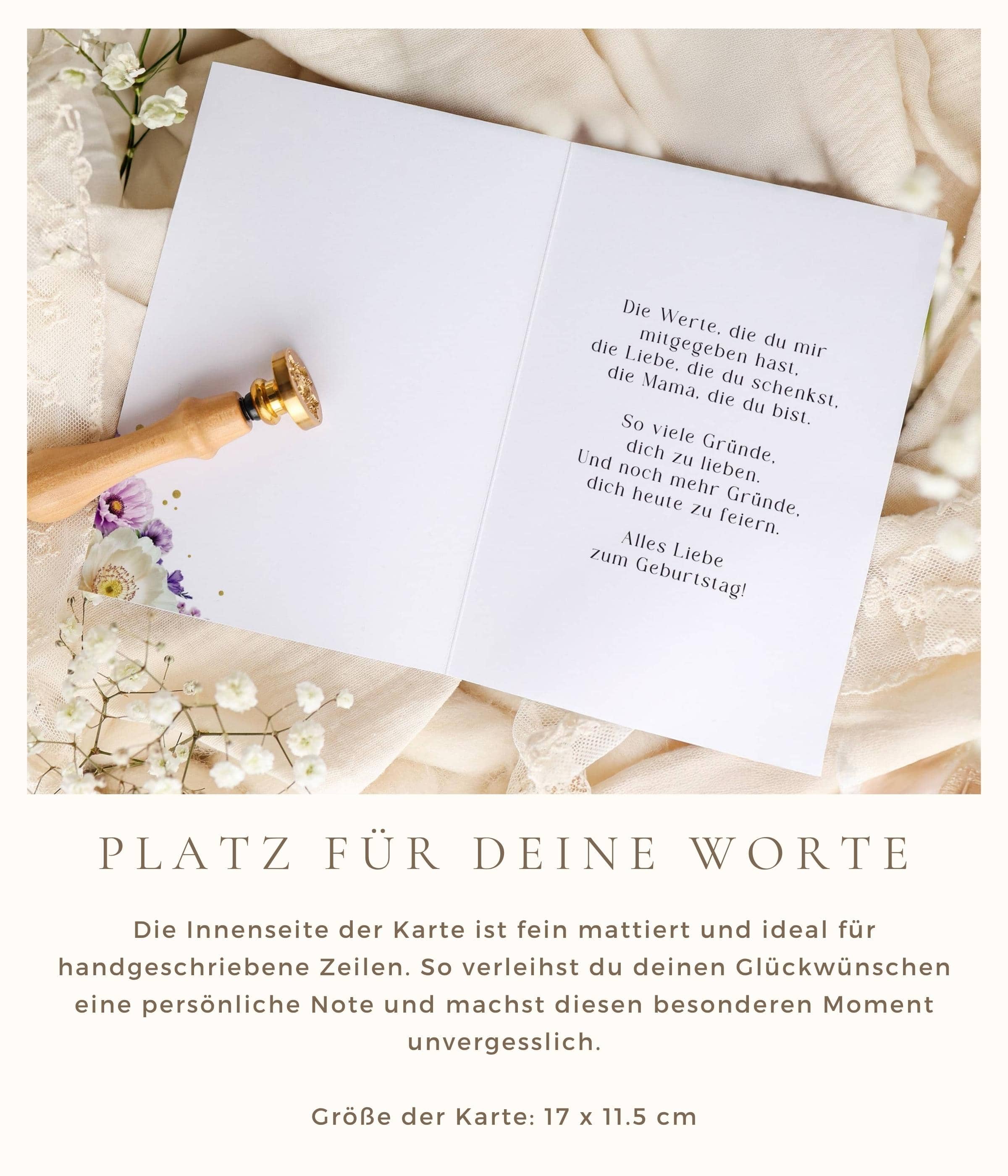 Geburtstagskarte ELEGANT Mama