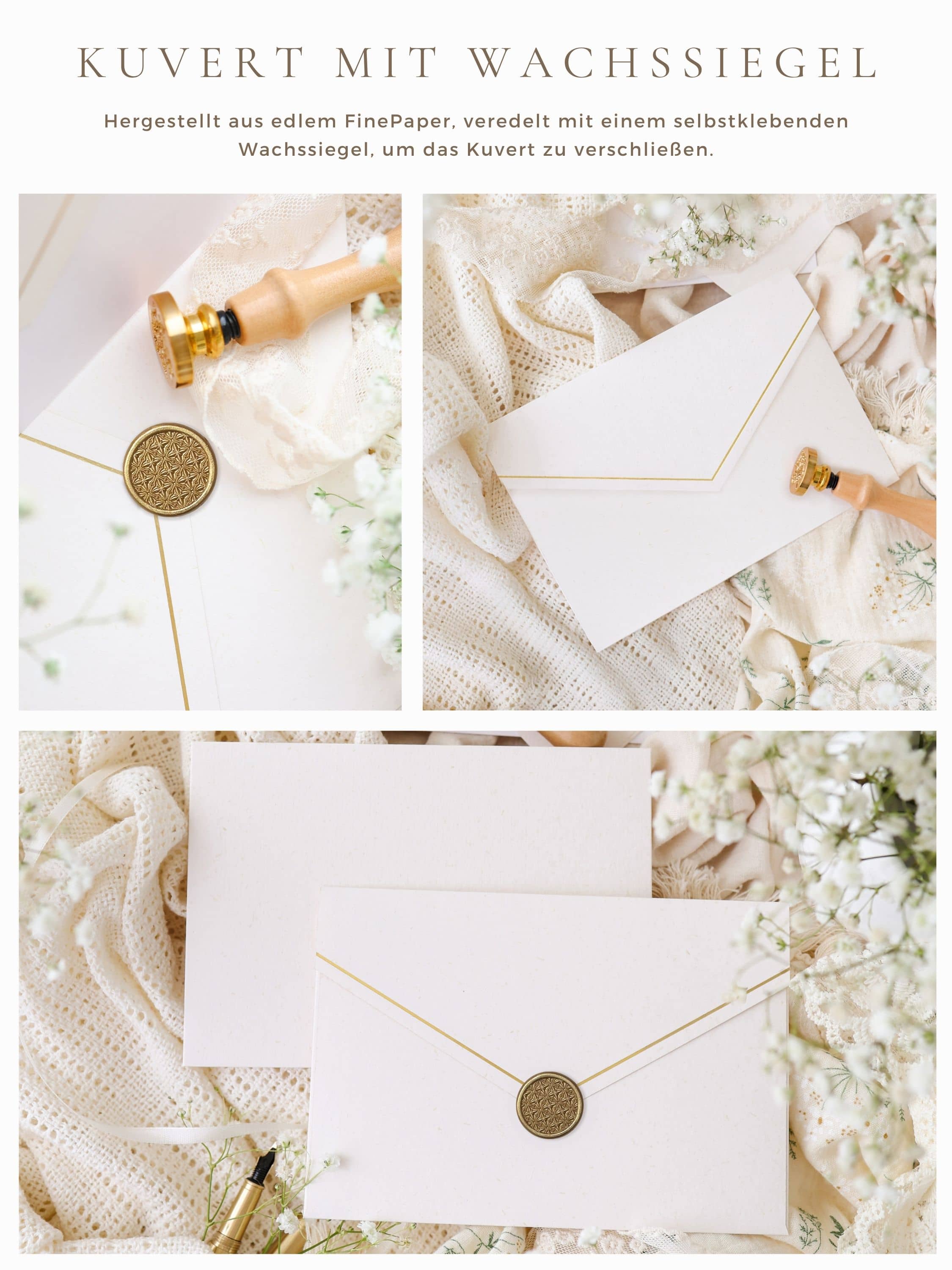 Hochzeitskarte ELEGANT Champagner