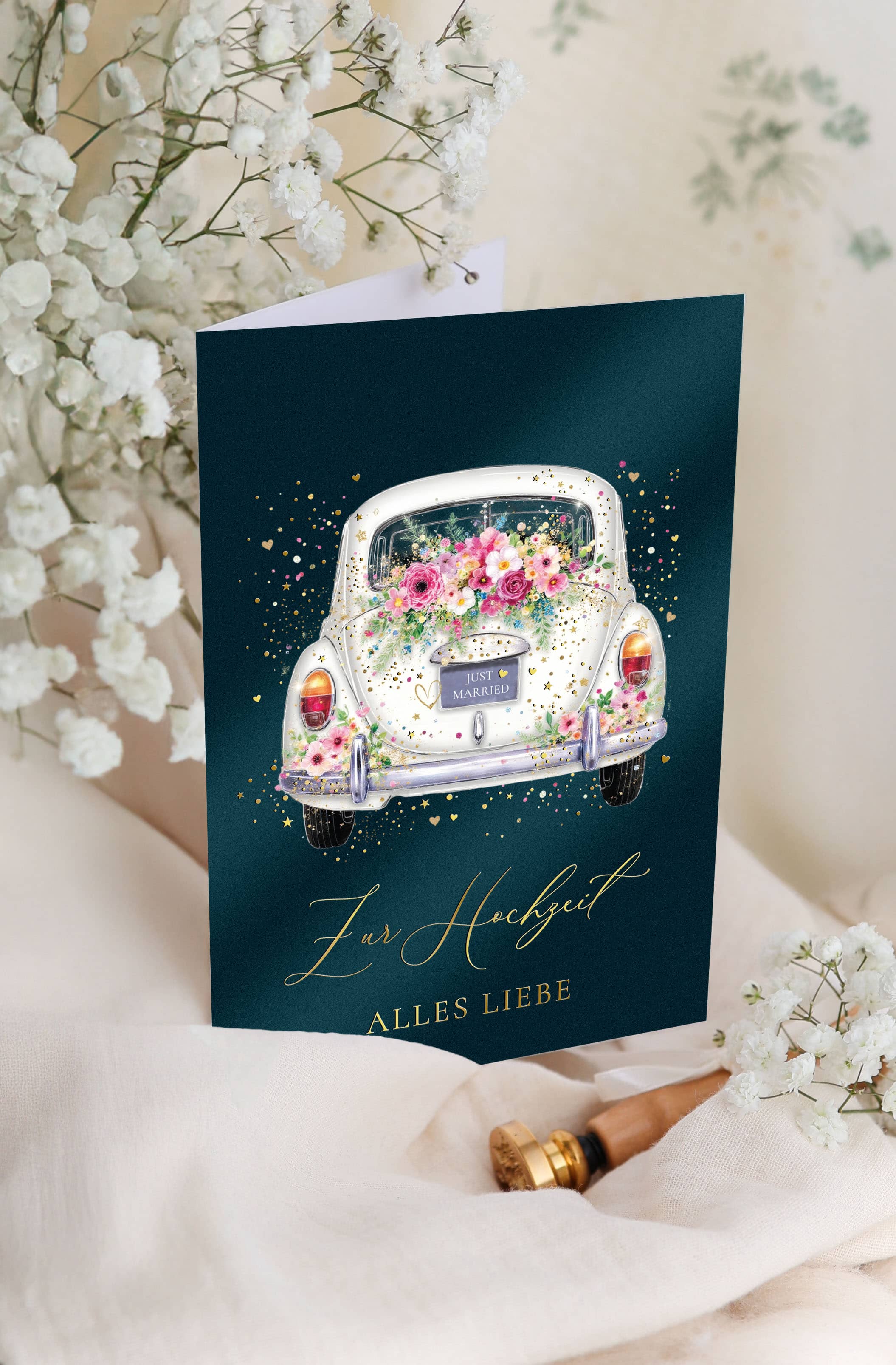 Hochzeitskarte STARDUST Auto