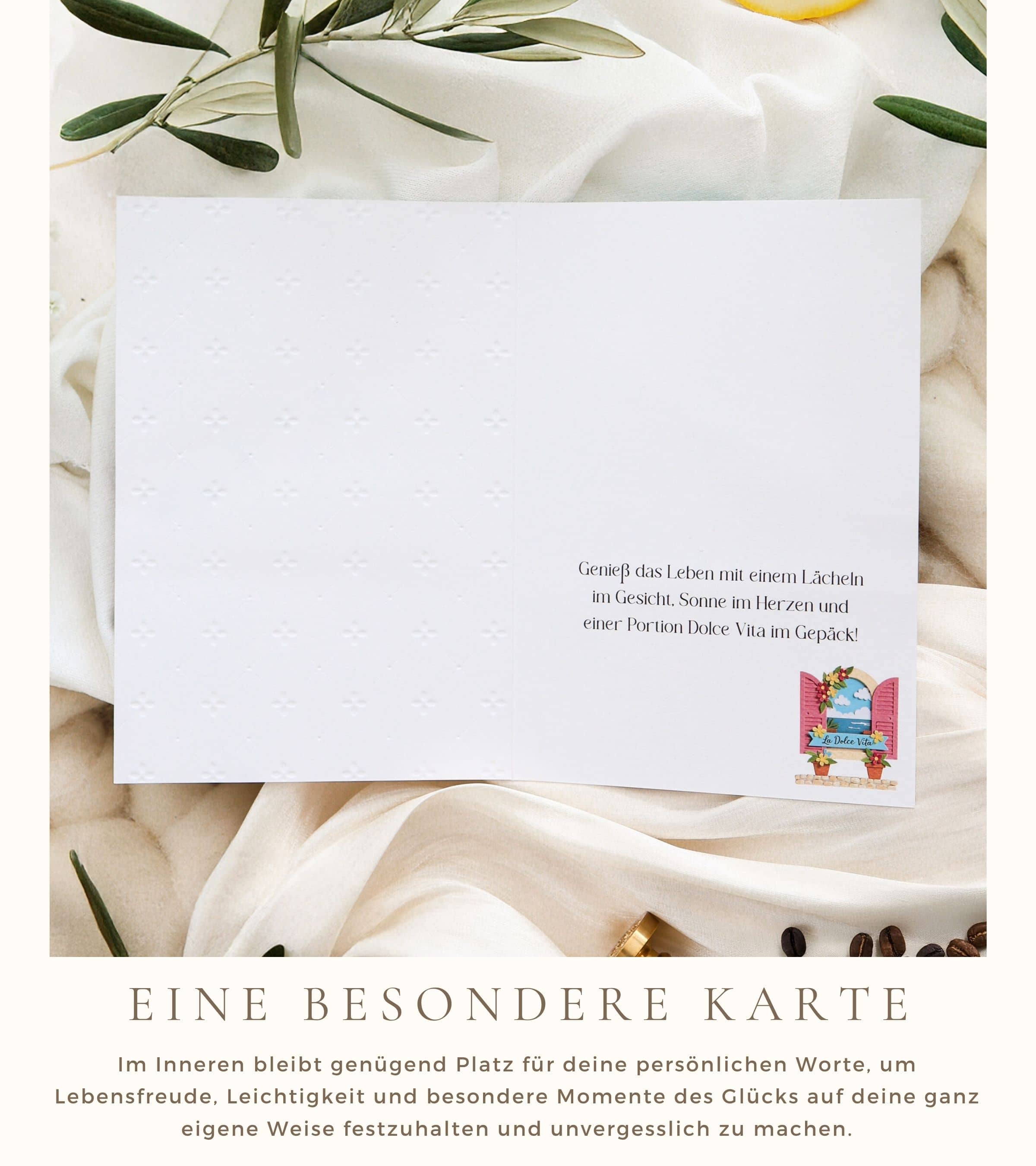 3D Geburtstagskarte SIGNATURE Dolce Vita