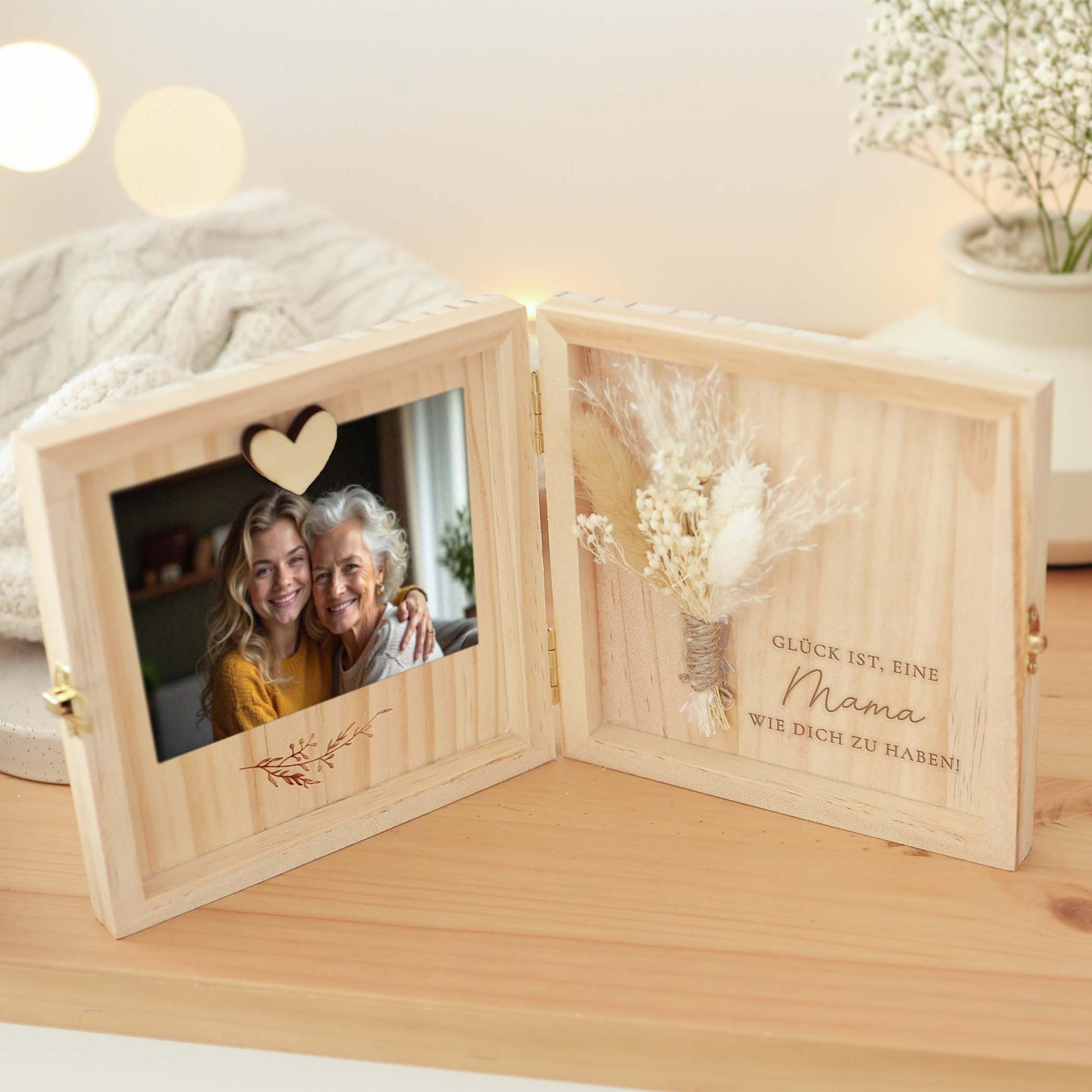 Mama Geschenk Holzbox mit Foto Muttertag Geburtstag JoliCoon