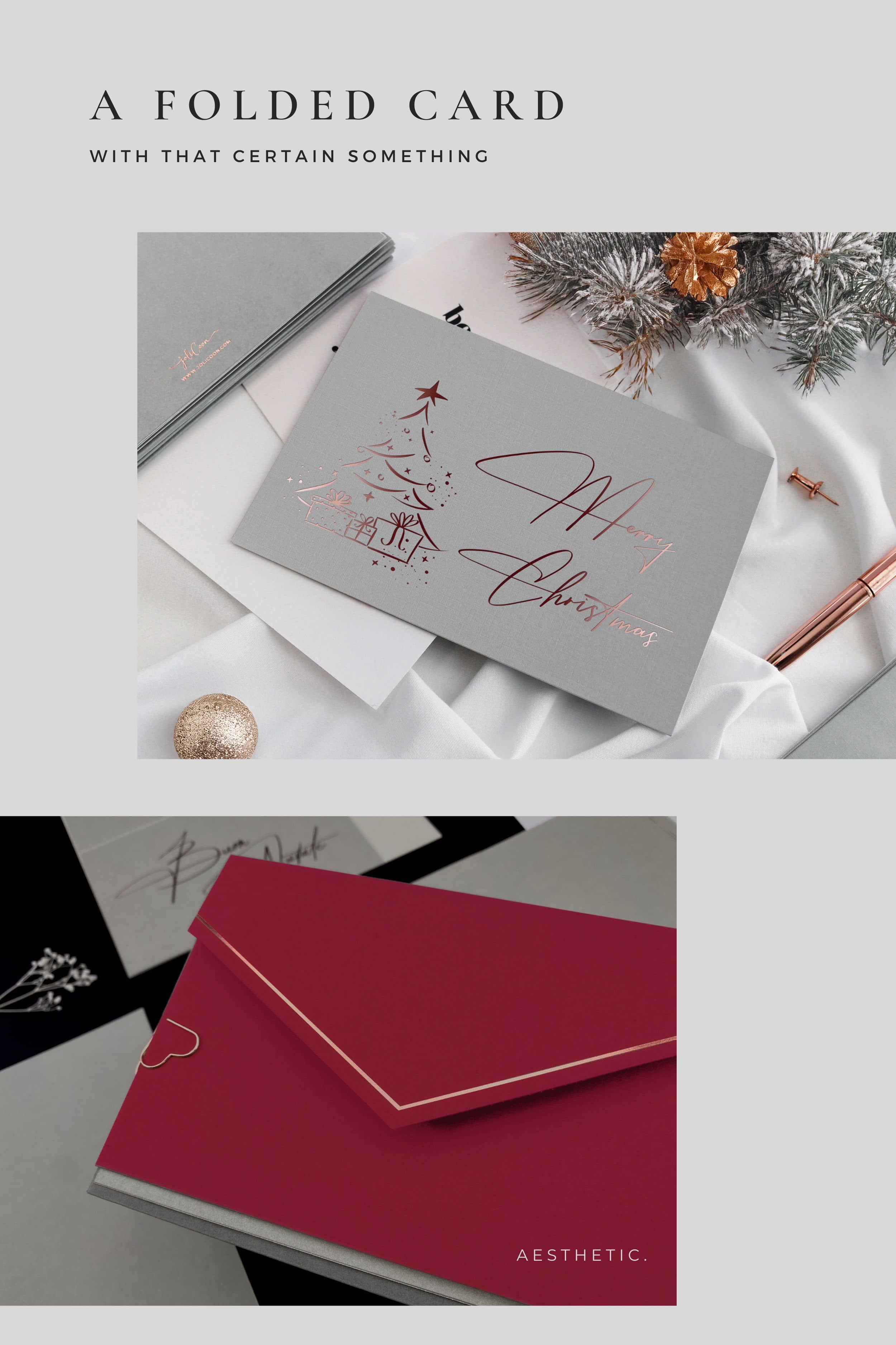 Merry Christmas card GREY