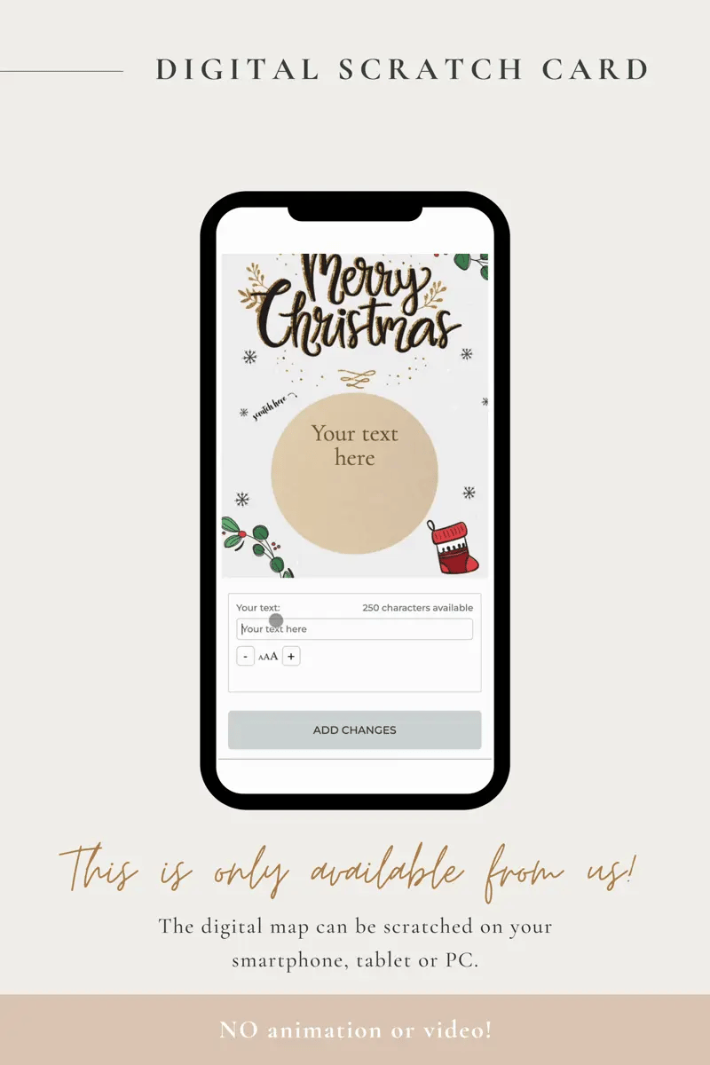 Digital Christmas Card personalisable - Ecard Merry Christmas