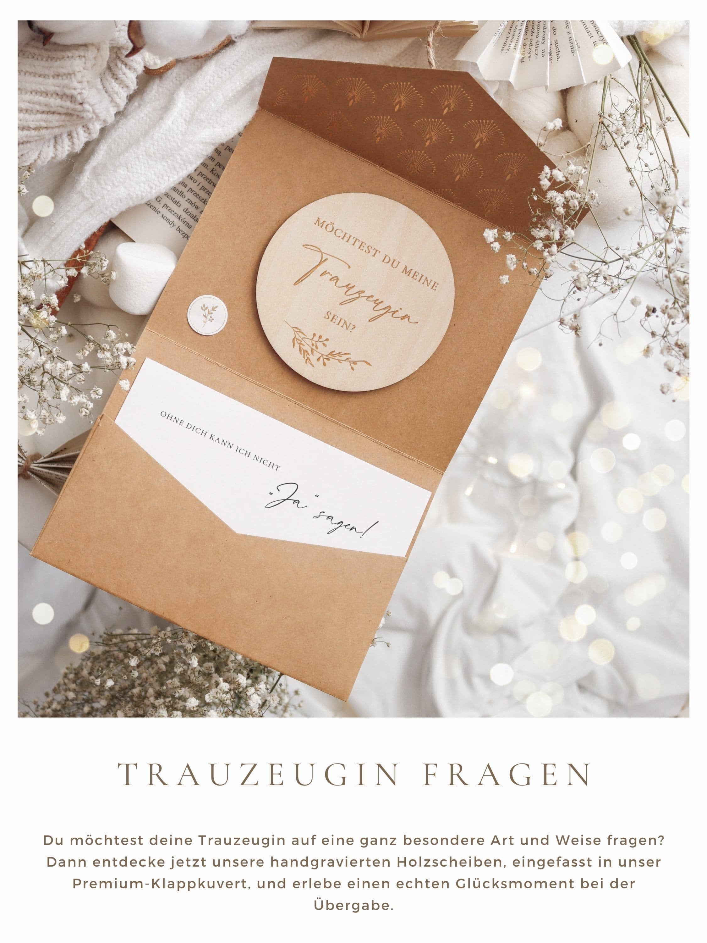 Möchtest du meine Trauzeugin sein Holzkarte
