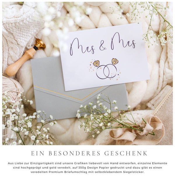 Mrs und Mrs Hochzeitskarte TOUCH