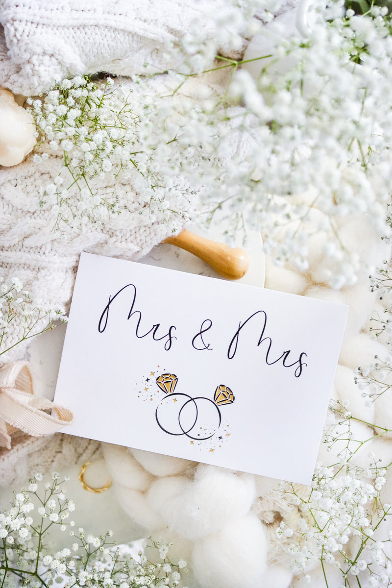 Mrs und Mrs Karte zur Hochzeit TOUCH