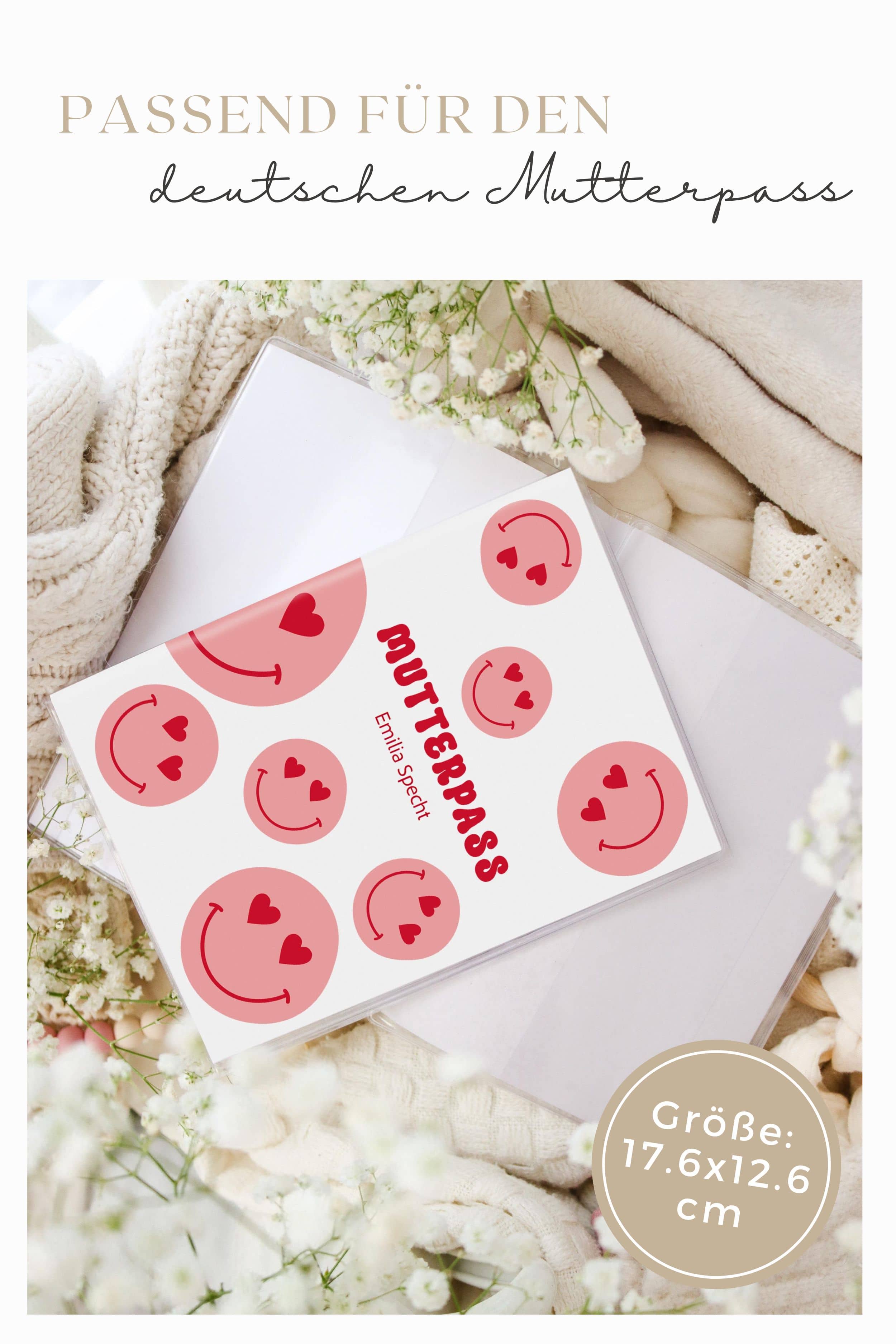 Mutterpasshülle personalisiert Happy Smile Love