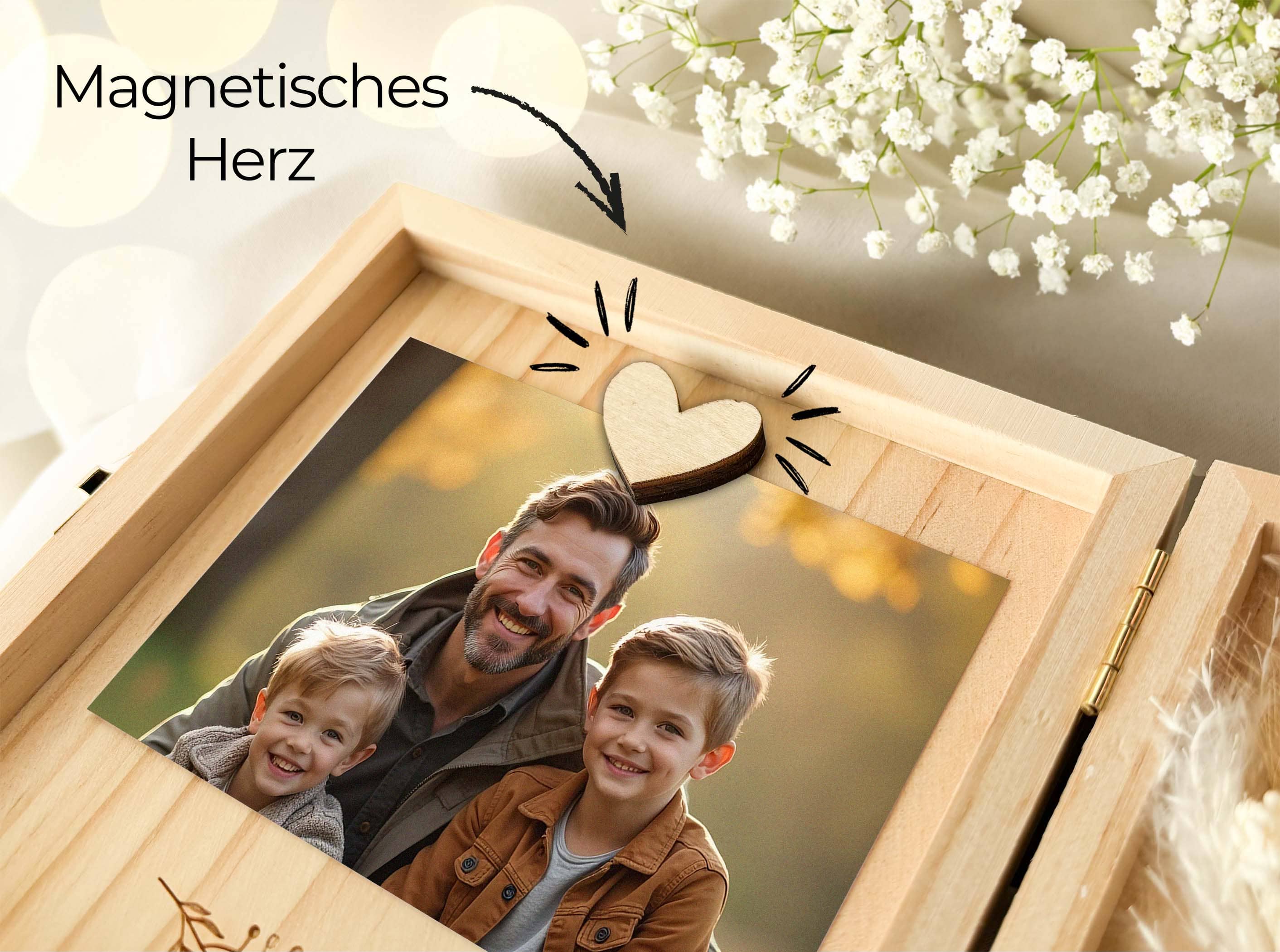 Patenonkel fragen Holzbox