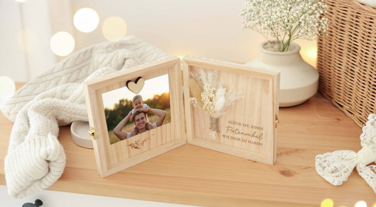 Patenonkel Geschenk Holzbox