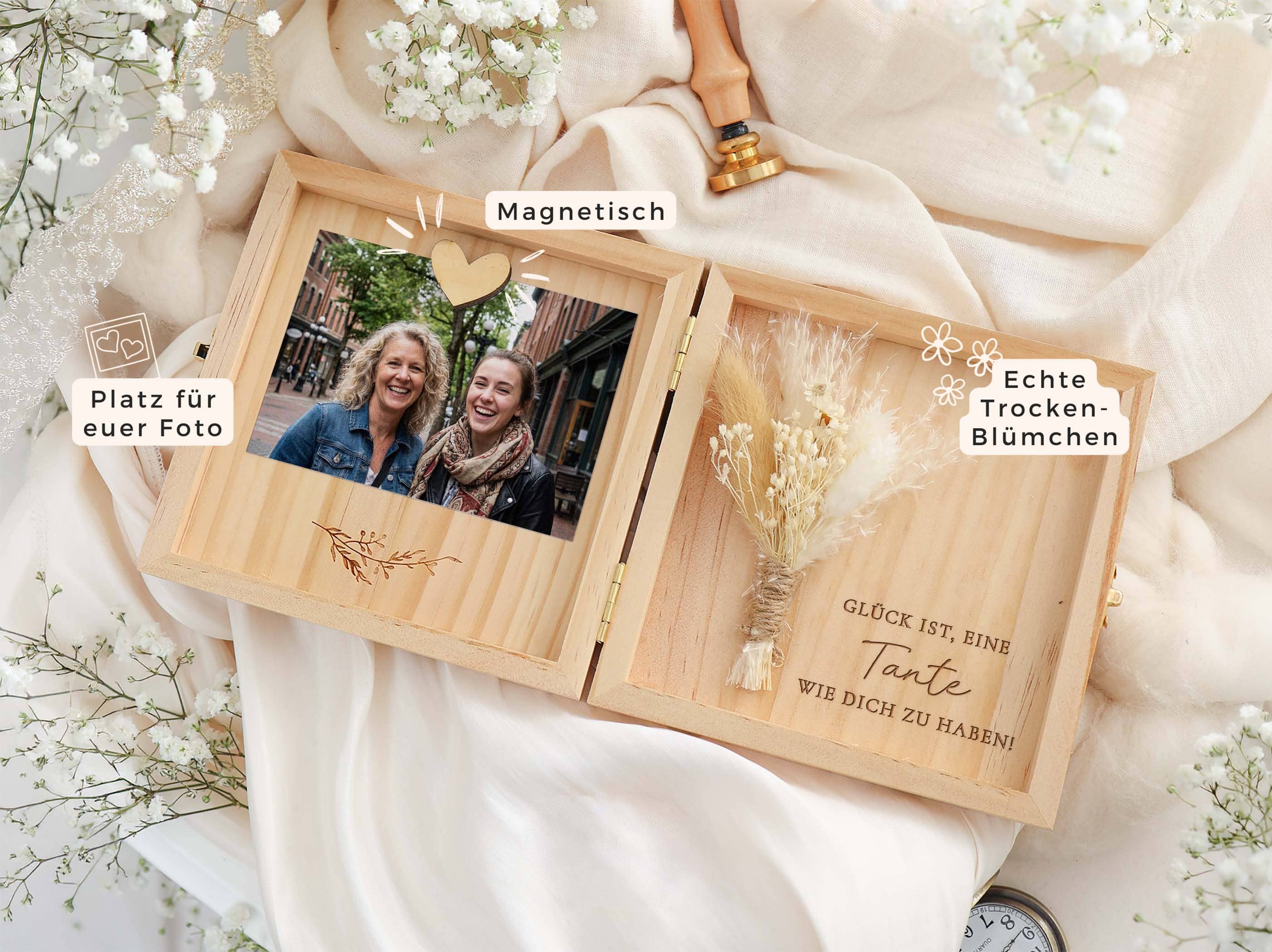 Tante Geschenk Holzbox